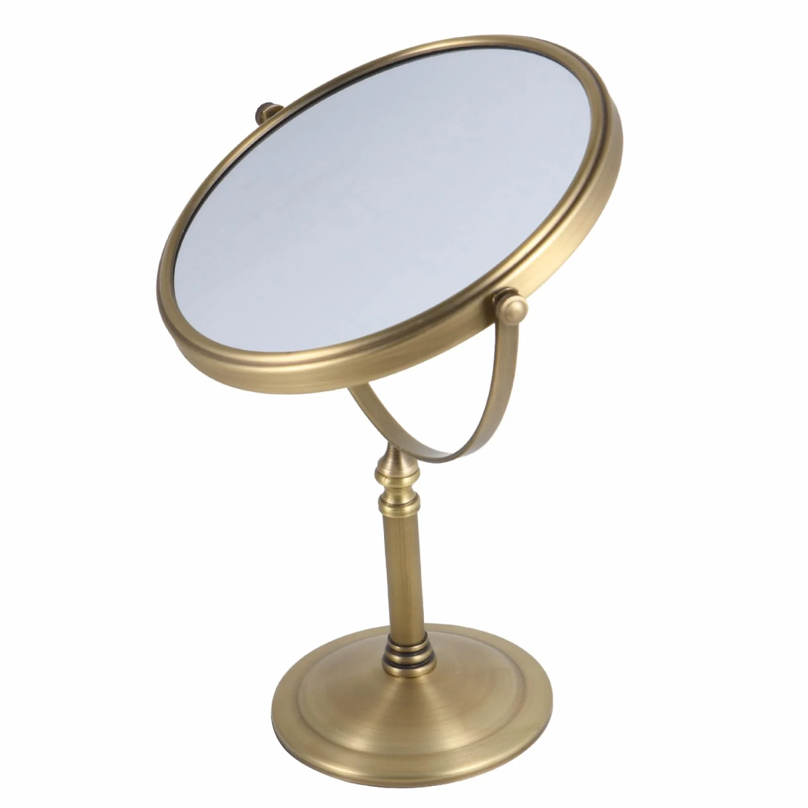 Baluue Espejo De Maquillaje De Doble Cara 20 Cm 7 Aumentos para Mujeres Soporte Antideslizante para Tocador