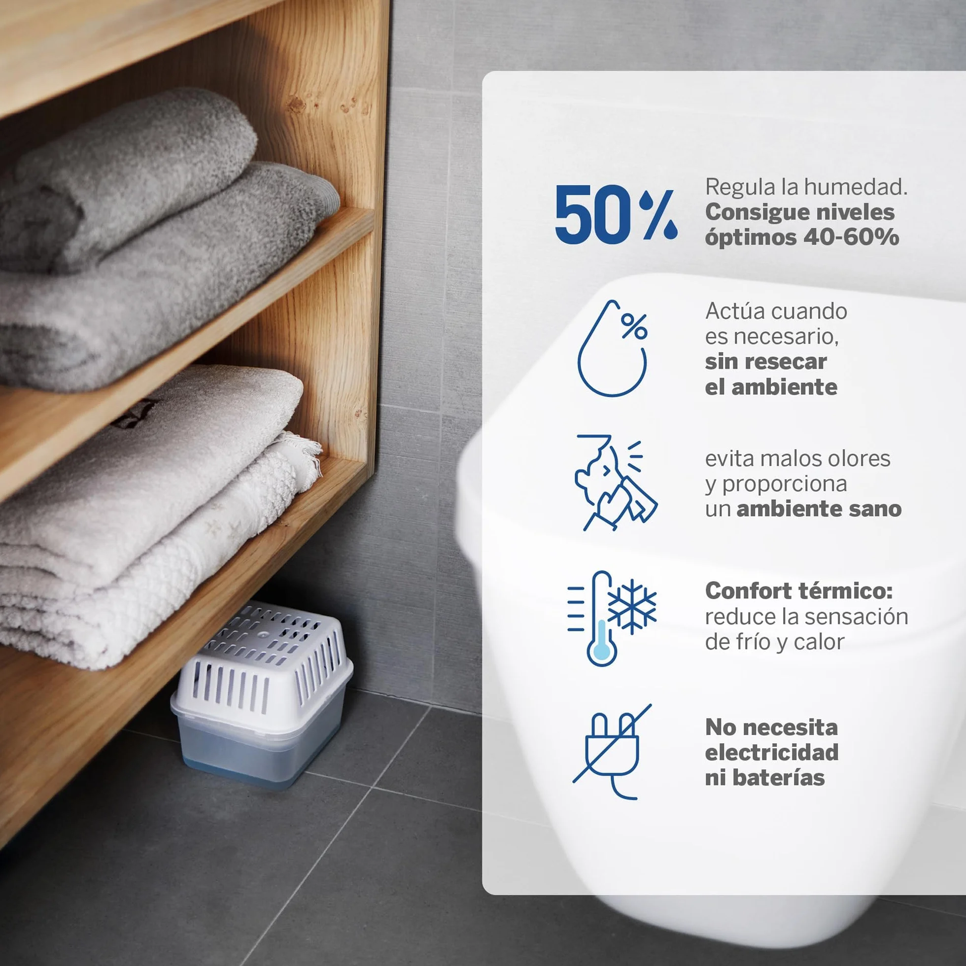 HUMYDRY - Lote 6 Recambios Antihumedad 250 g - Controla Humedad y Olores - Compatible con Deshumidificadores Humydry 250 g - Espacios Pequeños: Armarios, Baños y Habitaciones