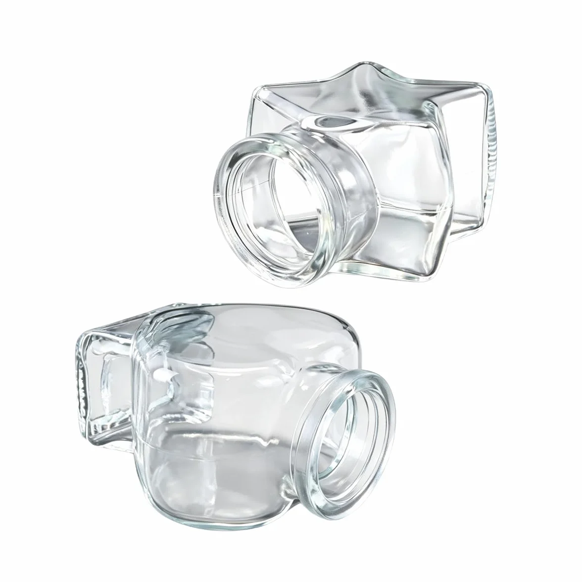 Huba 2 tarros decorativos en forma de corazón, pequeñas botellas de cristal decorativas con tapa de corcho para manualidades, decoración