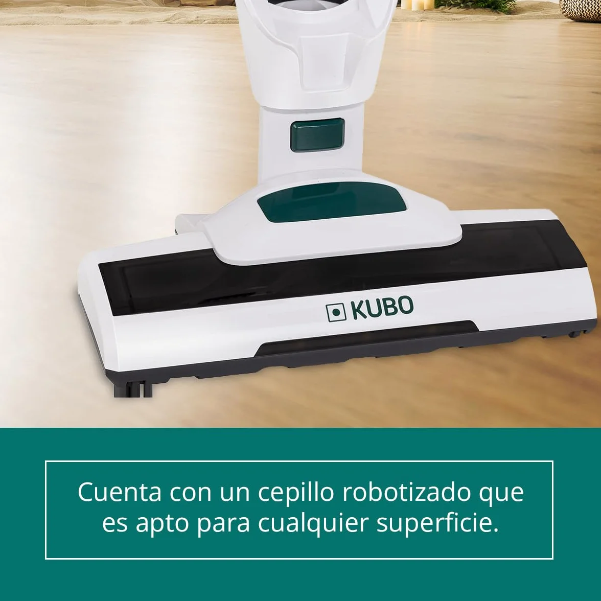 KUBO Aspirador Vertical sin Cable 2 en 1, 3 Accesorios Integrados, 50 Minutos de autonomía, 600ml