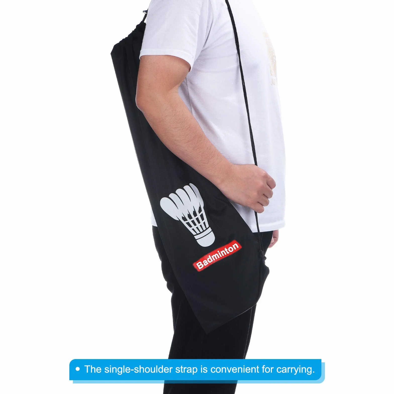 PATIKIL Funda para raqueta de bádminton, suave con forro de terciopelo y cordón
