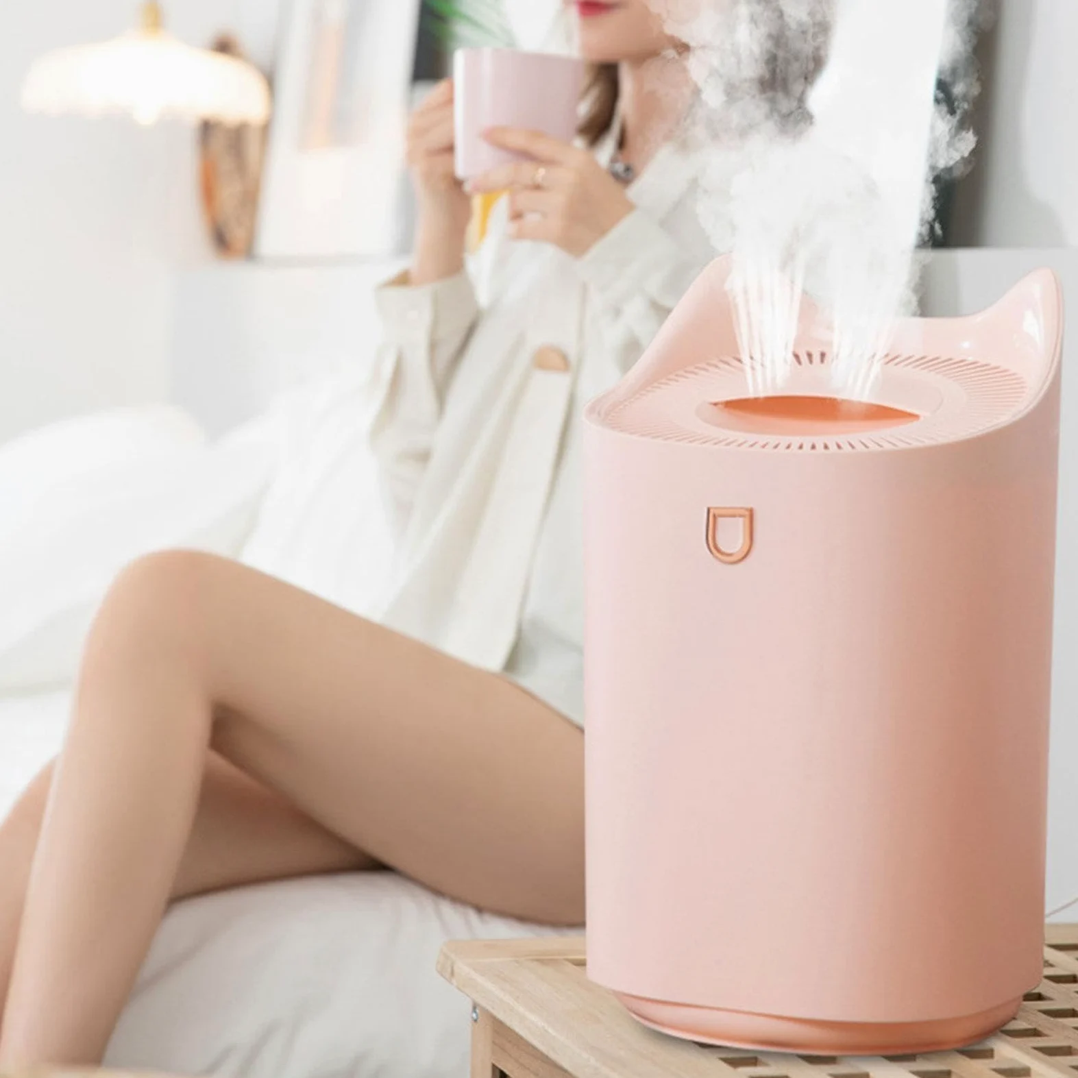 Humidificador personal, tanque de agua de 3 litros, aparato personal con 3 modos de niebla | Humidificadores portátiles para viajes, habitación, oficina, dormitorio, interior, guardería, mesita de noche, viajes