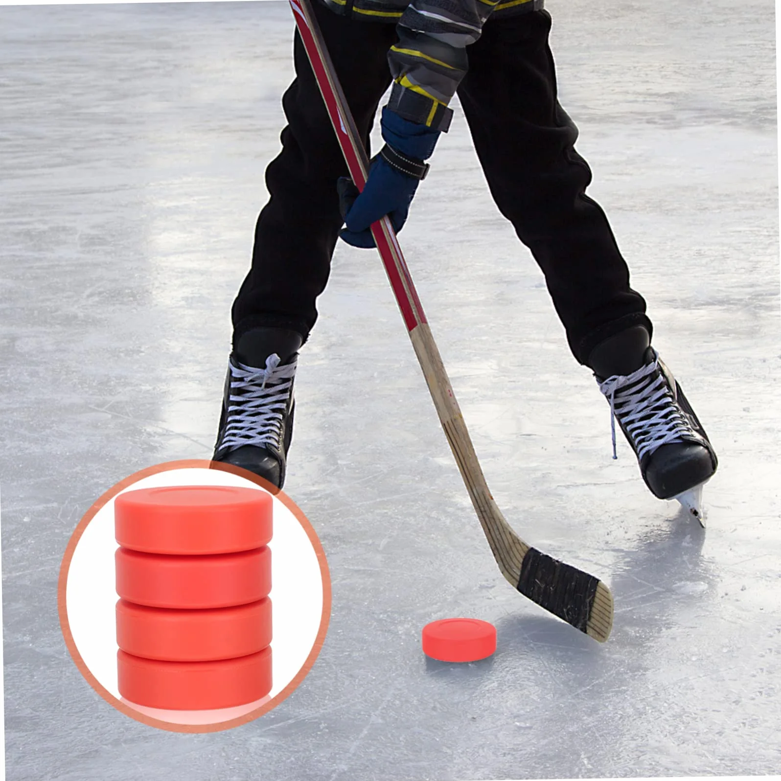 Toyvian Discos de Hockey de Entrenamiento Caucho Duradero para Hockey sobre Hielo