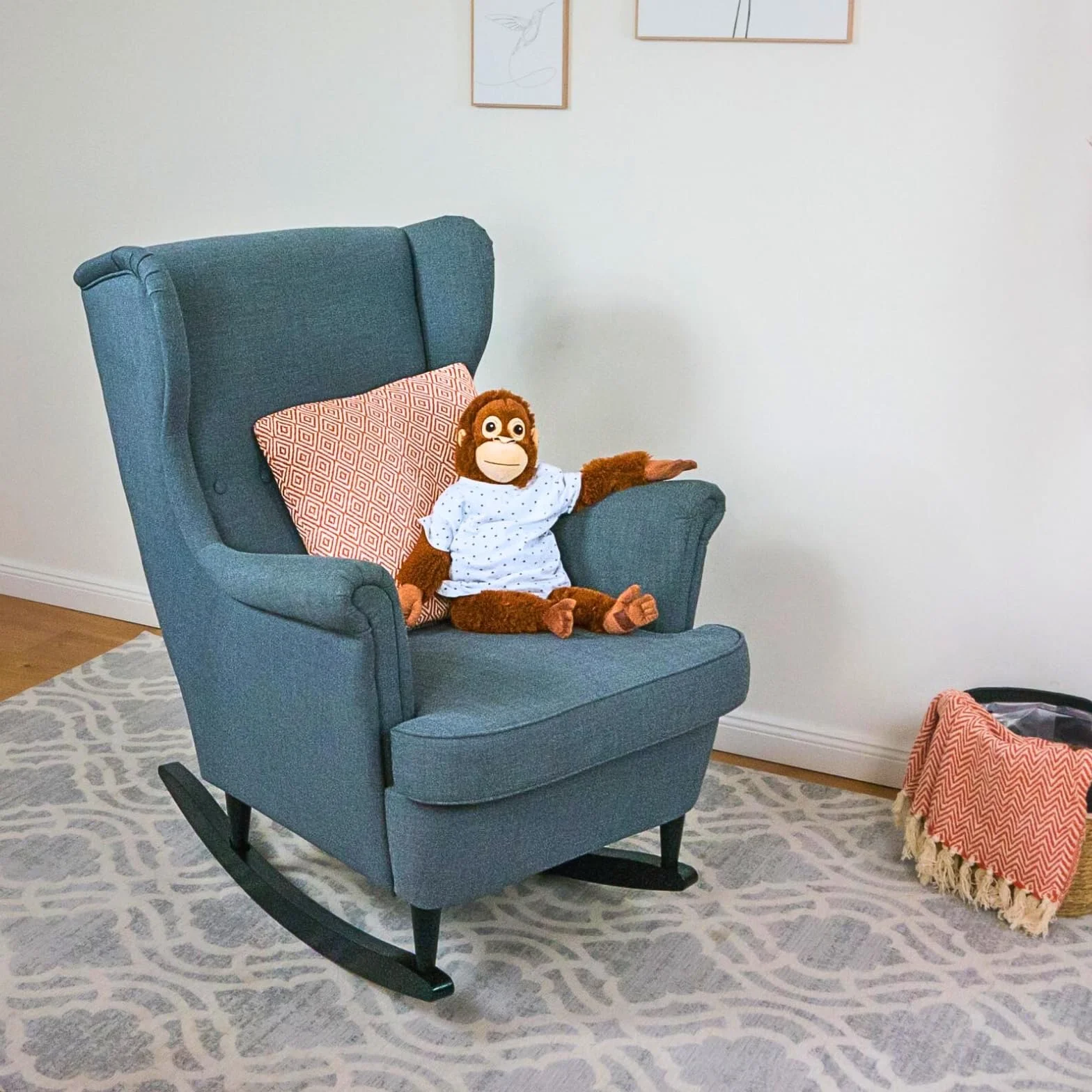 IKEA STRANDMON Mecedora Hack Original Almohadillas Fieltro Silla Lactancia Negro