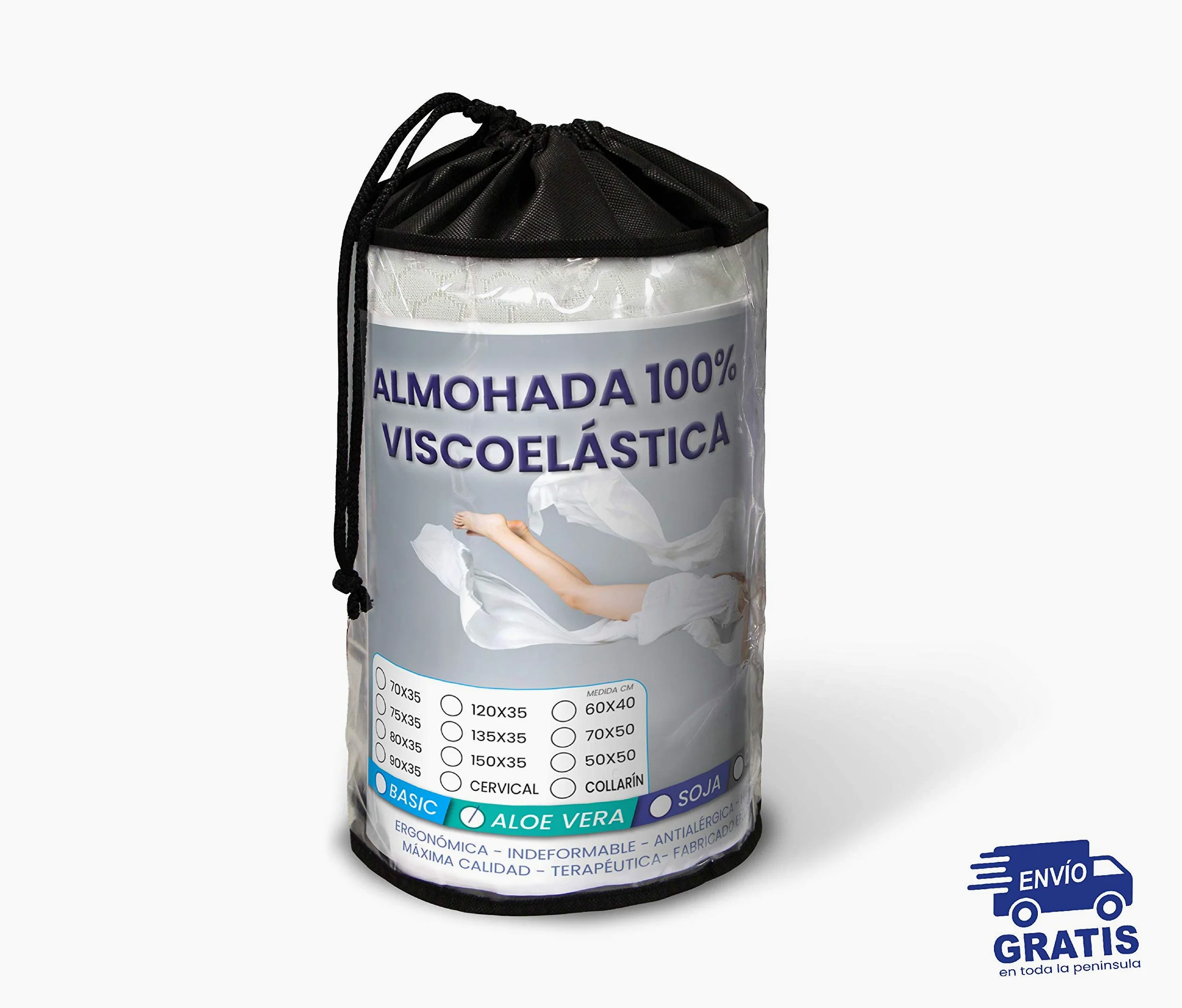 SonnoMATTRESS Almohada Visco Aloe Vera 120x35