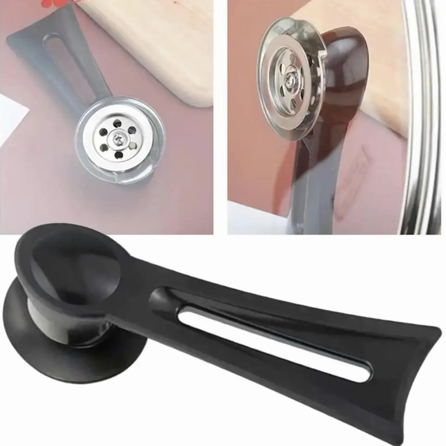 Asa de la tapa de una olla, Reemplazo de manija tapa olla y cacerola con perilla madera 8 piezas, varios tamaños(S,S)