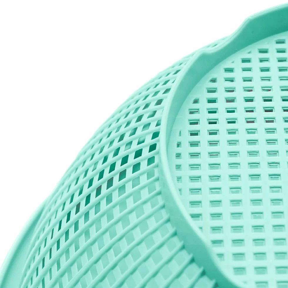 CABLEPELADO Escurridor de Verduras y Pasta con Mango, Colador de Cocina con Drenaje, Diámetro Superior 19 cm, Plástico Libre de BPA, Apto Lavavajillas, Verde