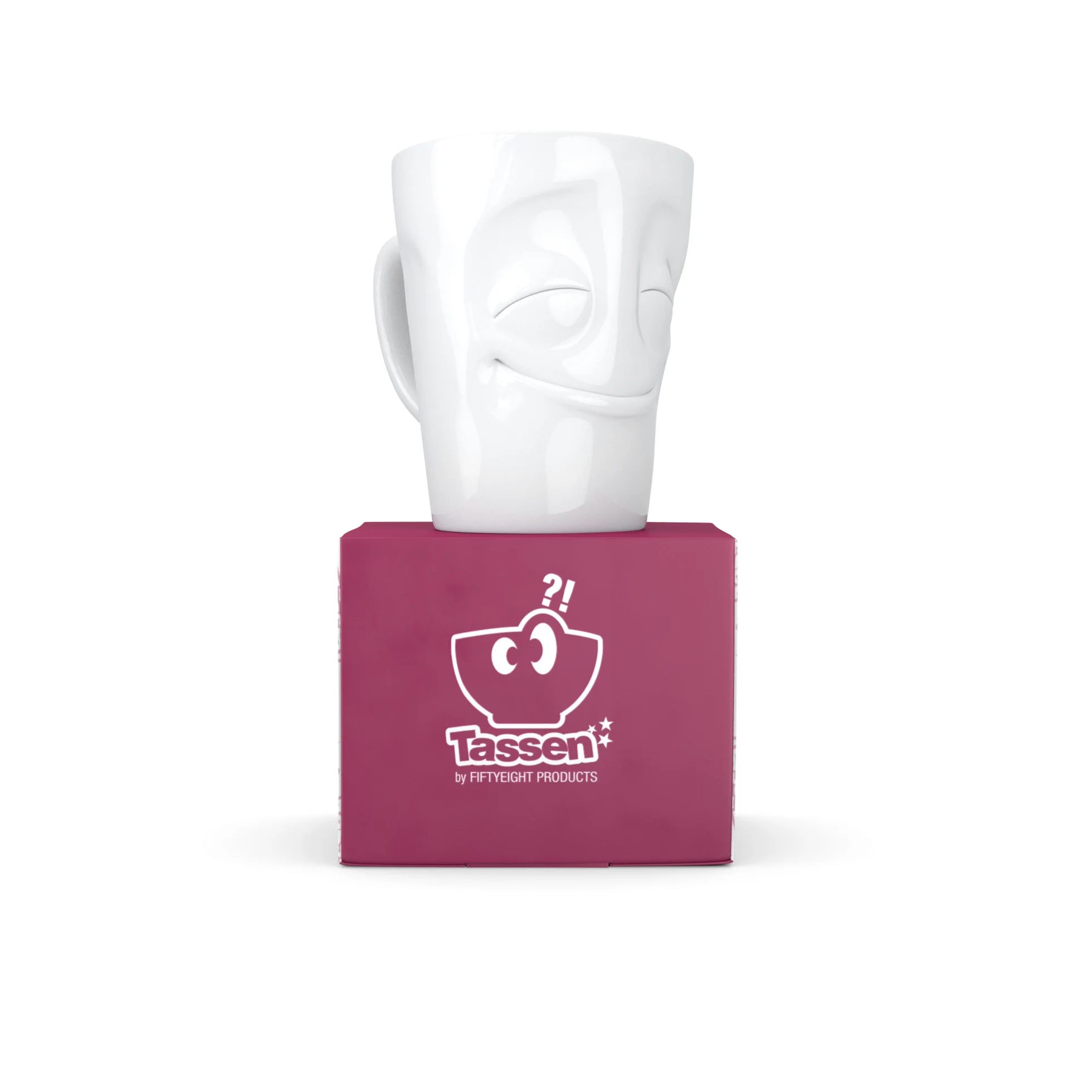Fiftyeight - Juego de 2 tazas con asa (350 ml), color blanco