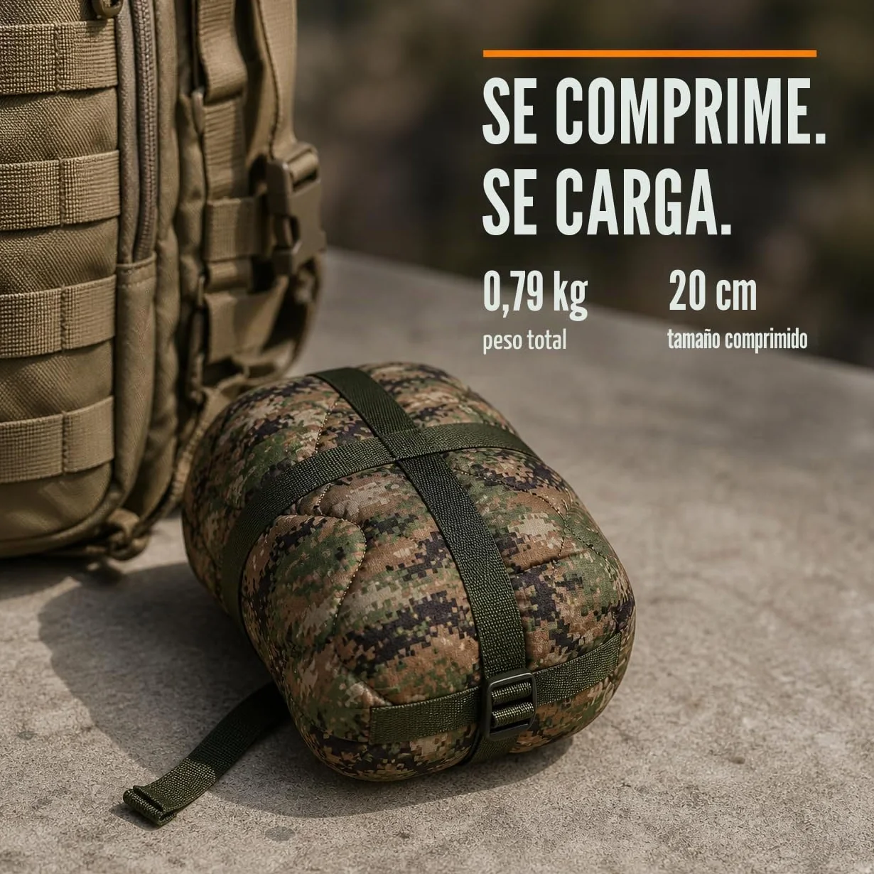 USGI Industries Manta Militar Woobie Manta de Camping Aislamiento térmico Forro de Poncho Grande Portátil Aislante Resistente al Agua