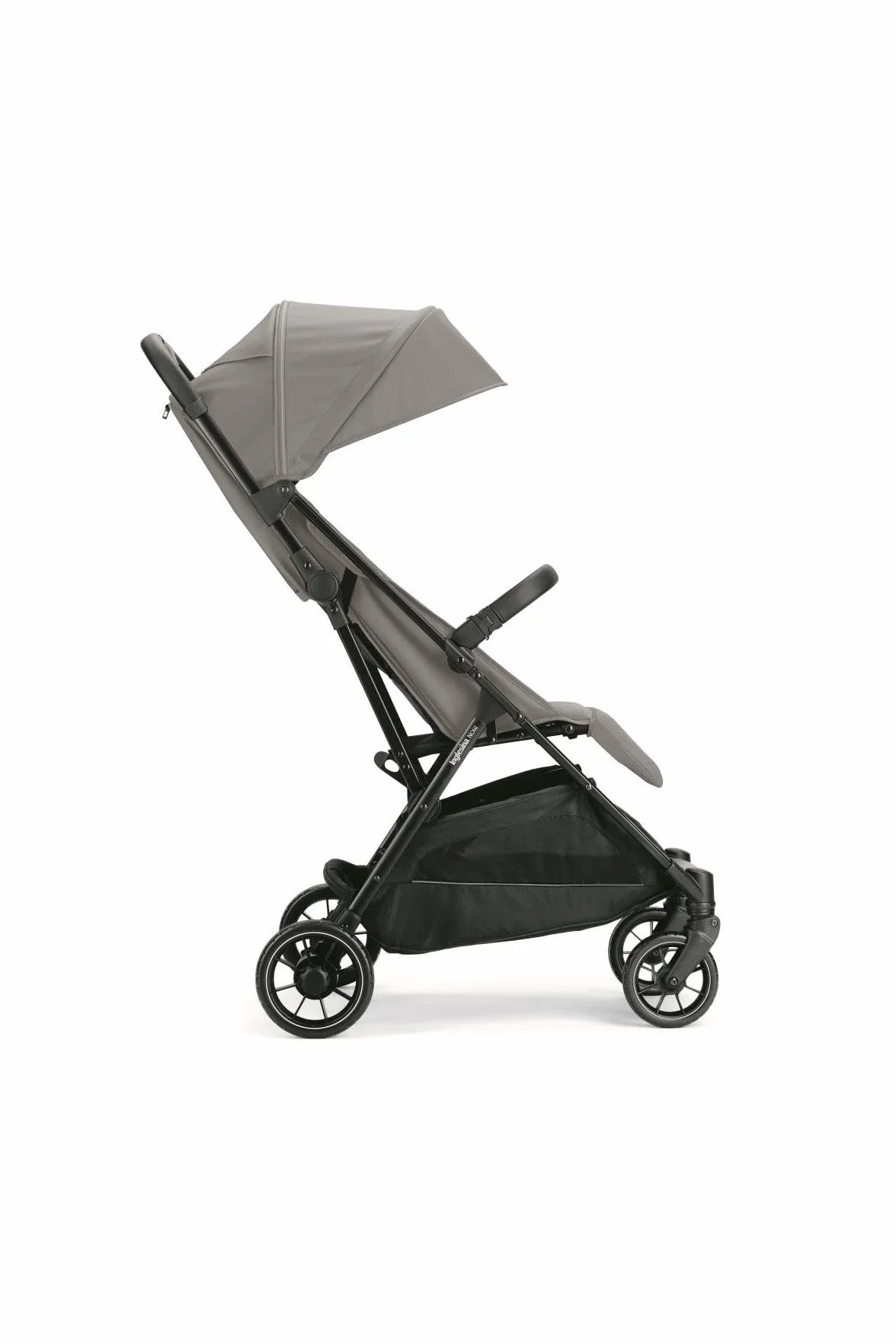 Inglesina NOW Silla de Paseo Compacta Ligera 7,2 kg, Cierre Automático One Touch, Respaldo Reclinable 170°, Capota UPF 50+, desde Nacimiento hasta 22 kg, Snap Grey