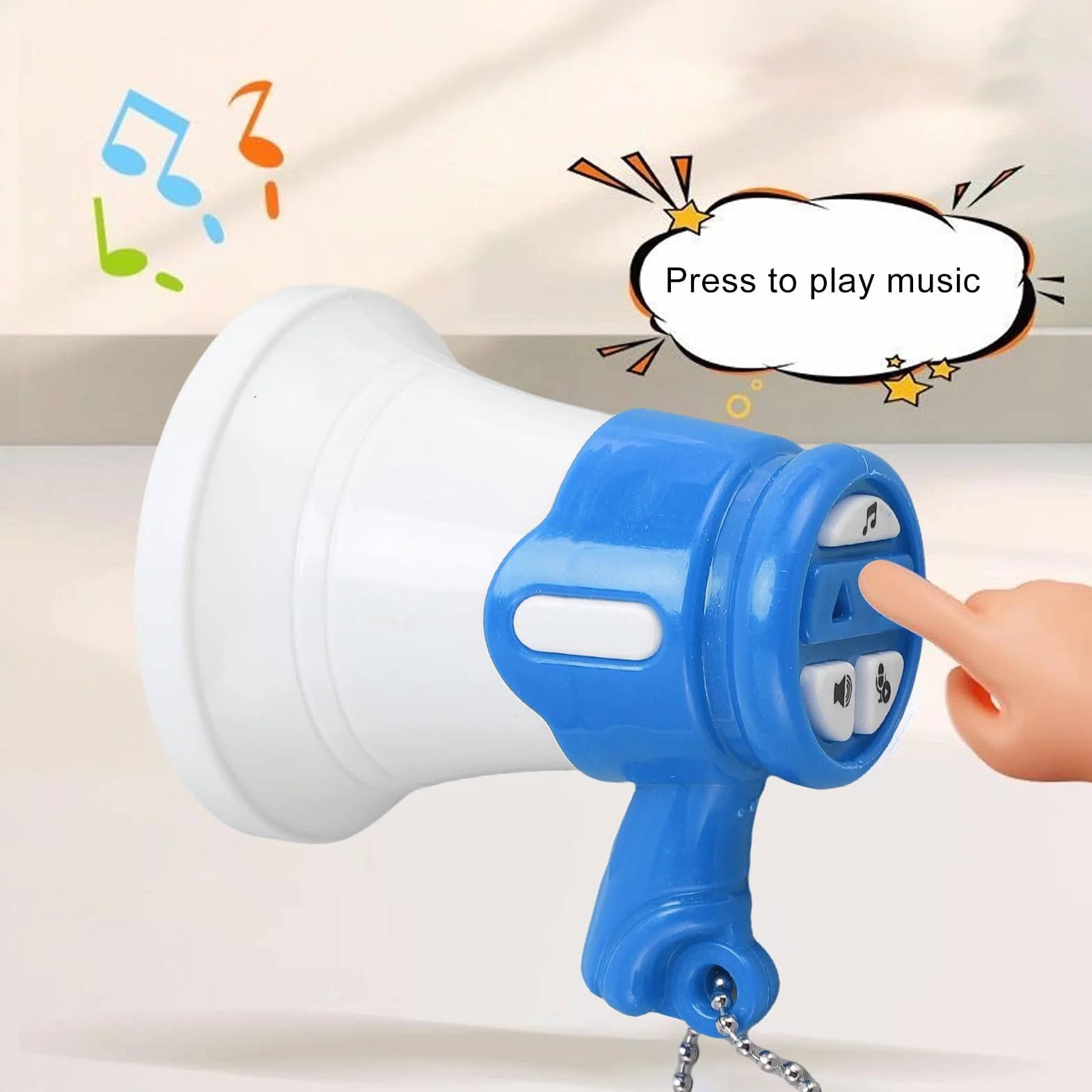 Mini Megáfono Toy 3PCs, Altavoz Musical Llavero con Canciones Integradas, Juguete Portátil de Plástico