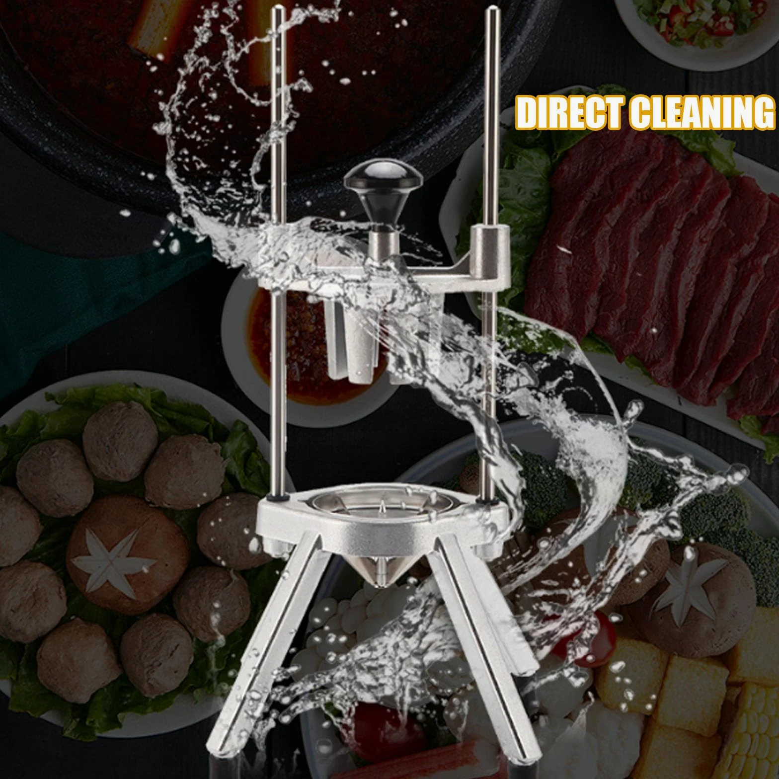 Cortador de frutas, cortador de limón/lima con hoja de acero inoxidable, 6 pétalos, divisor manual de verduras para bares, restaurantes, fiestas, cocina