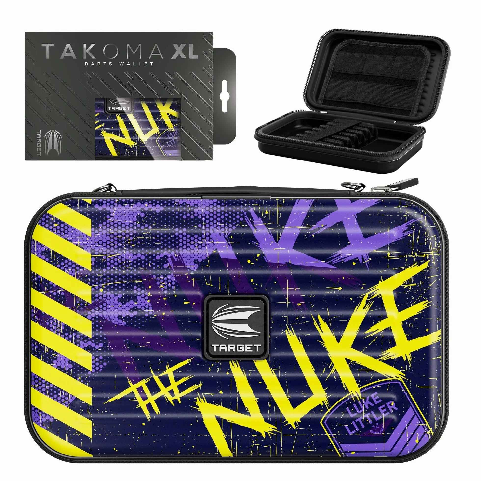 Target Darts Luke Littler XL Takoma Wallet - Funda de Dardos Luke Littler, Soporte de Dardos, Cartera de Dardos XL, Estuches de Almacenamiento para Juegos de Dardos, Funda de Dardos “The Nuke”