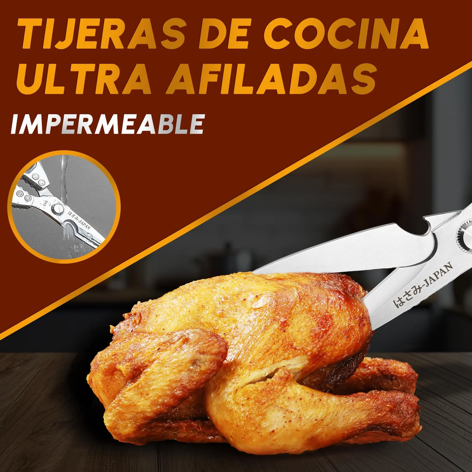 Dream Reach Tijeras de Cocina, Multifuncionales Tijeras de Cocina de Acero Inoxidable para Carne, Aves, Verduras, Hierbas, Nueces y Barbacoa