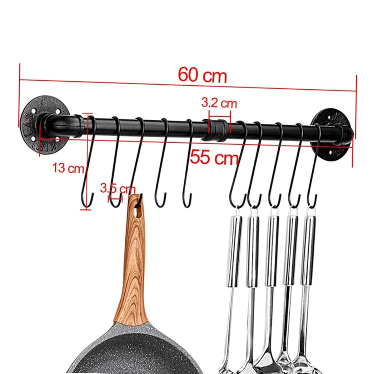 Rejilla Para Tapas De Ollas De Pared Estante Para Ollas De Hierro Organizador De Colgante Para Cocina