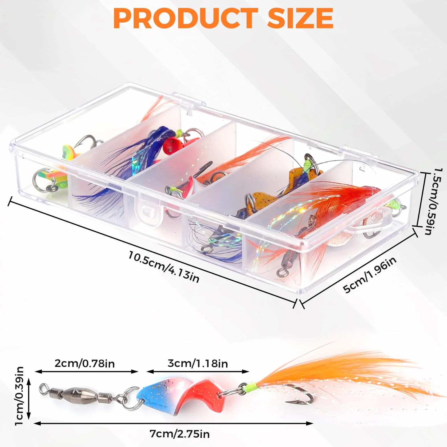 Cucharillas Pesca Trucha con Caja Accesorios Set 3 g