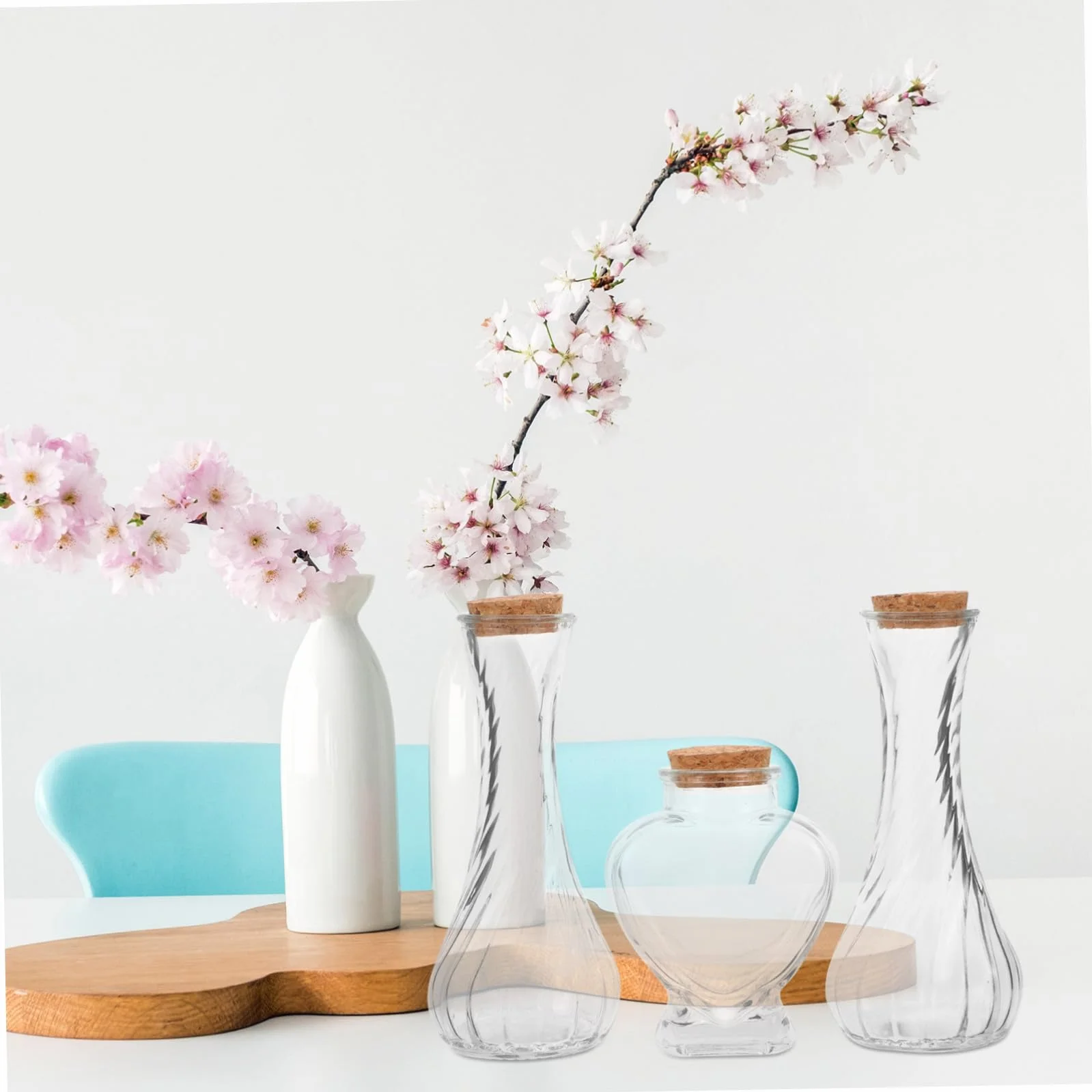 Yardenfun Conjunto 3 Piezas Botellas De Vidrio Para Ceremonia De Arena Boda Botellas Transparentes Con Tapón De Corcho Decoración Multifuncional Para Eventos Y Manualidades