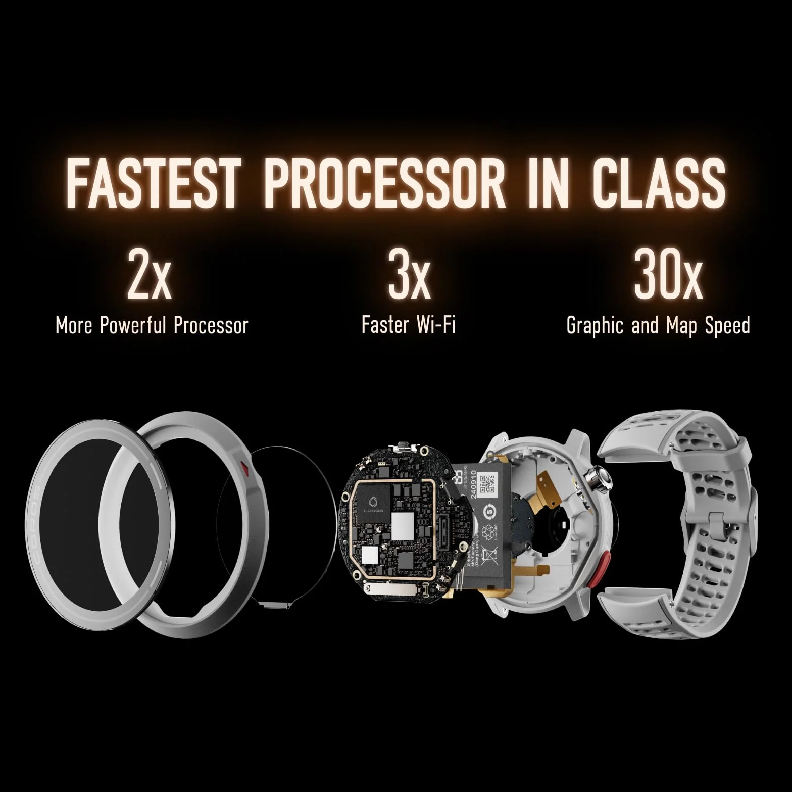 COROS Pace Pro Reloj Deportivo GPS 1,3 Pulgadas AMOLED Pantalla táctil 20 días Batería Negro