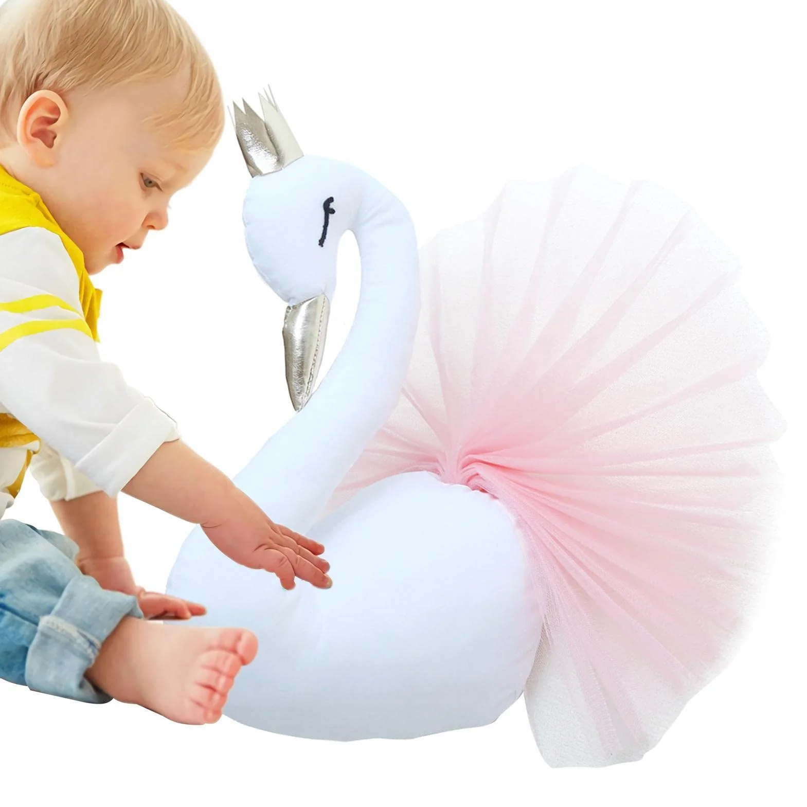 Cabeza Animal Pared Infantil Cisne Decoración Colgar Pared Decoración Habitación Niño Peluches para Los Niños Regalo Cumpleaños