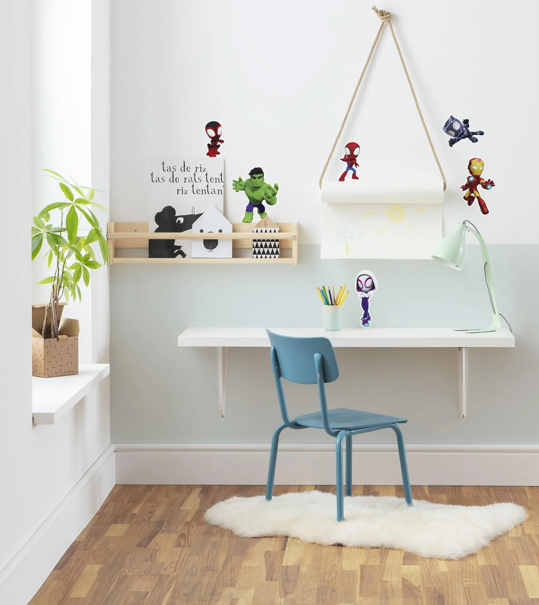 Spidey and His Amazing Friends on Adventures Adhesivo decorativo para pared Marvel 33 x 33 cm