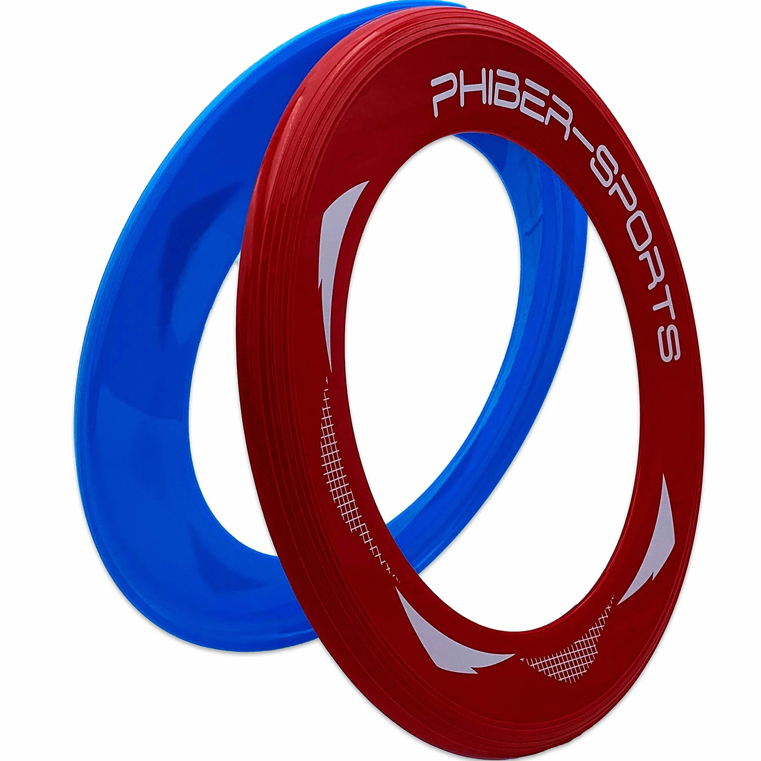 PHIBER-SPORTS Anillos de Frisbee Paquete de 2 Anillos de Lanzamiento 80% más Ligeros Fácil de atrapar