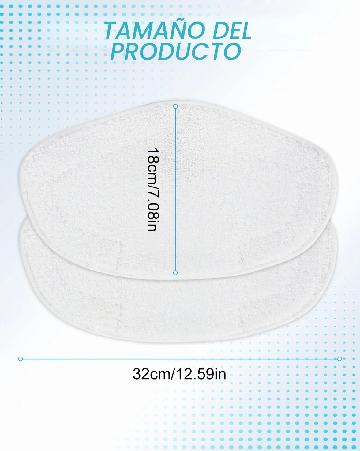KEEPOW 5 Paños para Polti Vaporetto SV440 Double, Vaporetto Smart 120, Smart 100 T, SV450, SV460, Paños de Microfibra Lavables Compatible con Polti PAEU0332 para Todo Tipo de Superficies