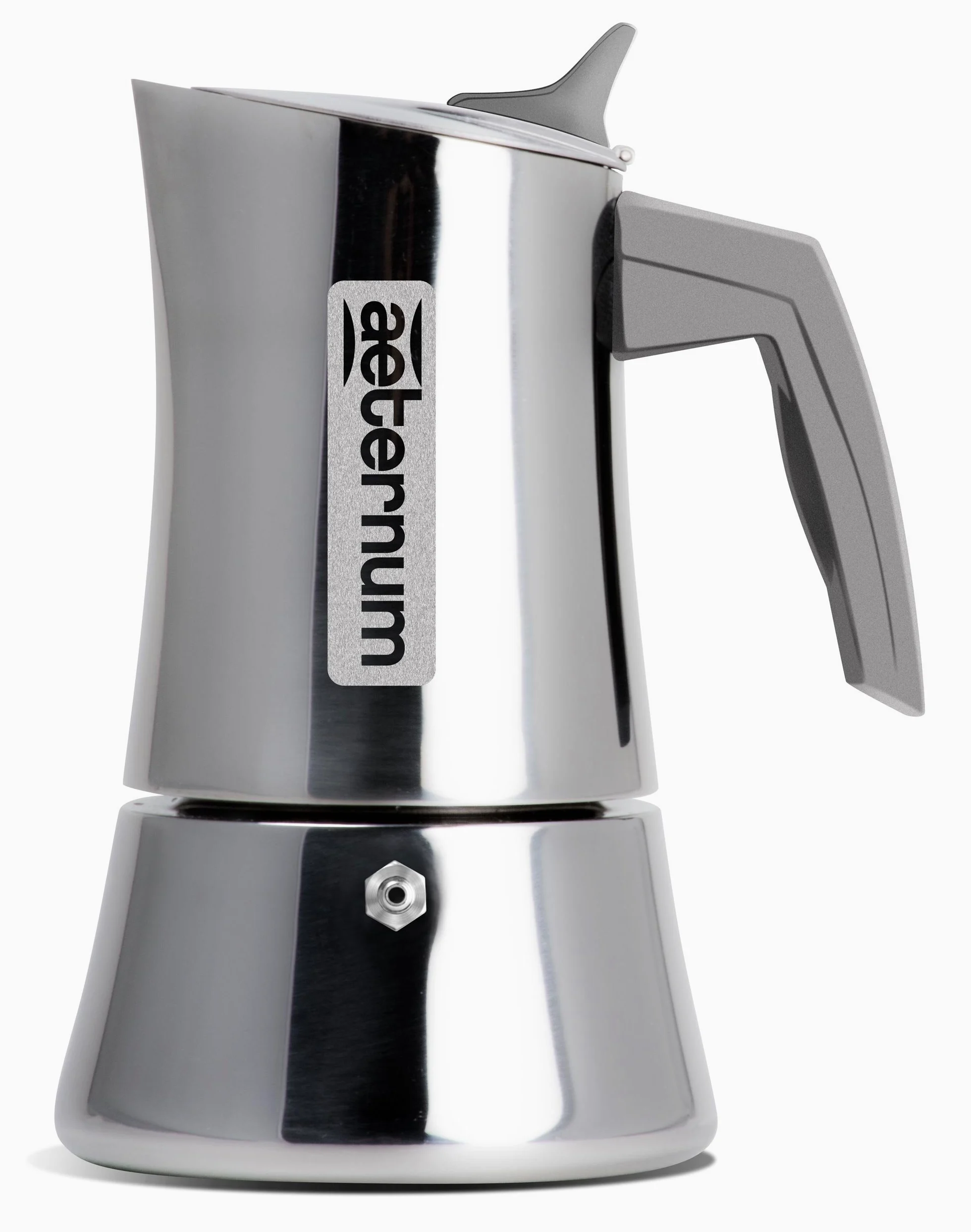 Bialetti Cafetera Divina 6 Tazas, Apta para inducción, Acero Inoxidable, 14 x 11,5 x 20 cm