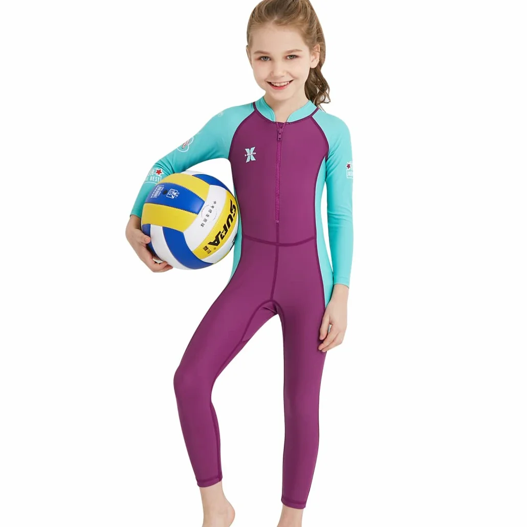 Traje de Neopreno Niño 2mm Una Pieza Manga Larga Buceo Natación Surf