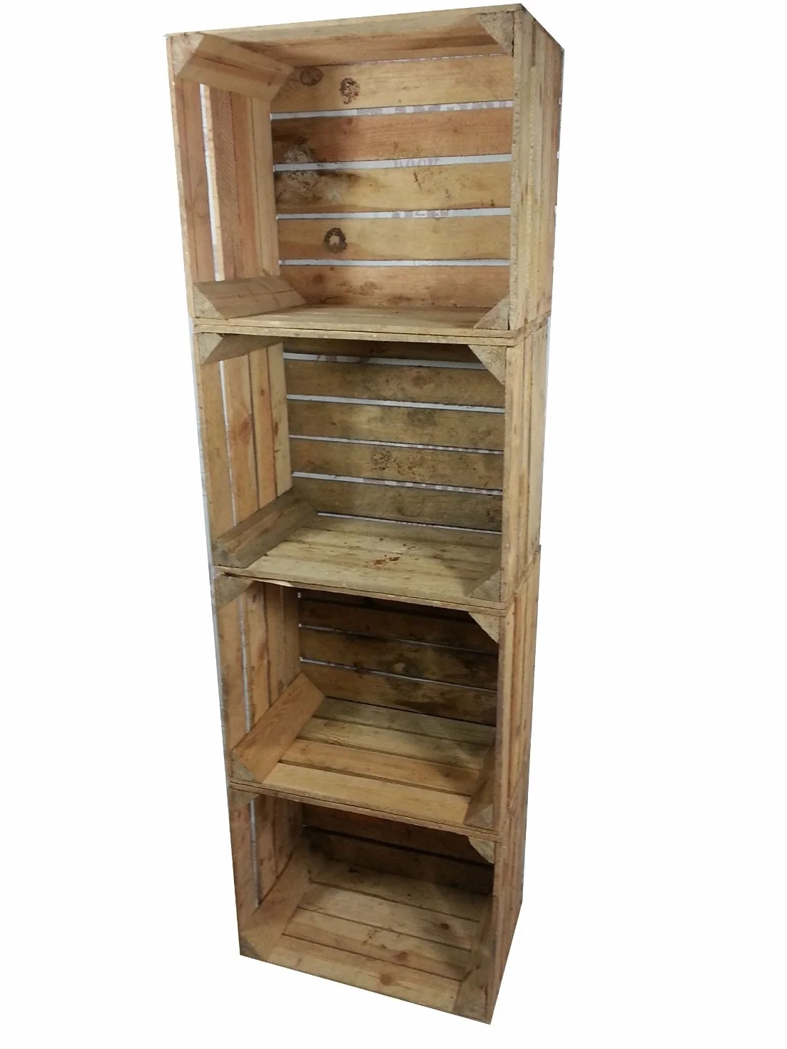4 x masivas - cajas de madera usados - Cajas de vino - para muebles - Shabby