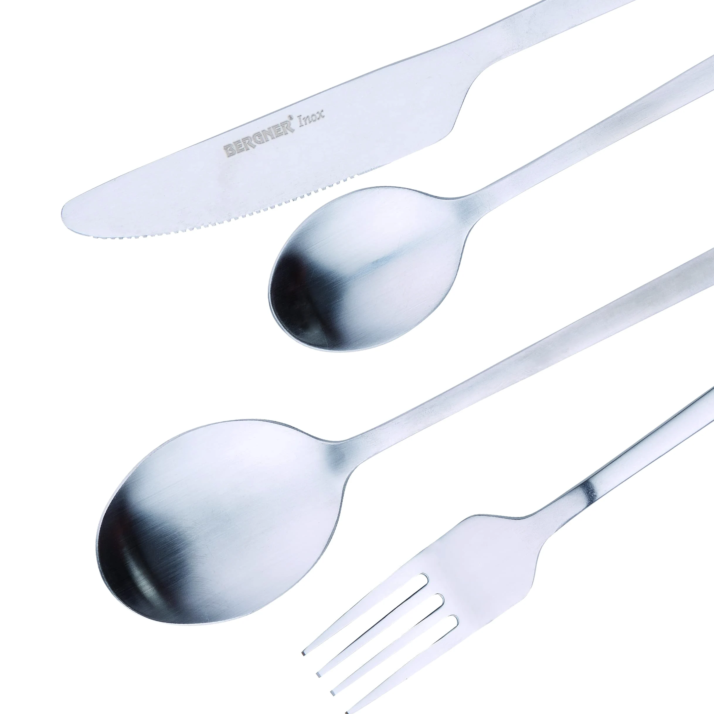 BERGNER Q3477 Cuberteria de 24 Piezas en Acero Inoxidable colección PAU Matt