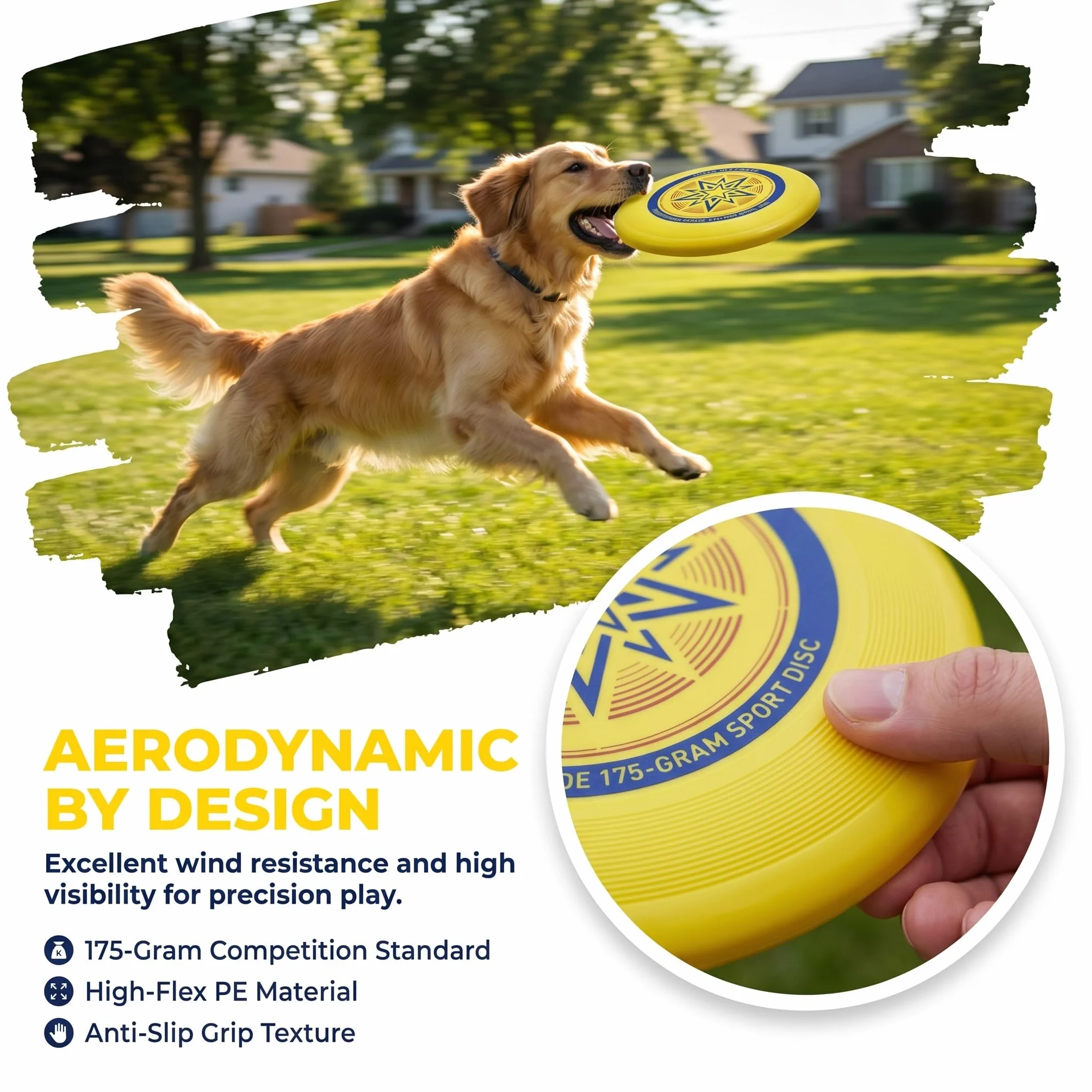 Eurodisc 175g Ultimate Frisbee Discos Voladores Oficial Amarillo