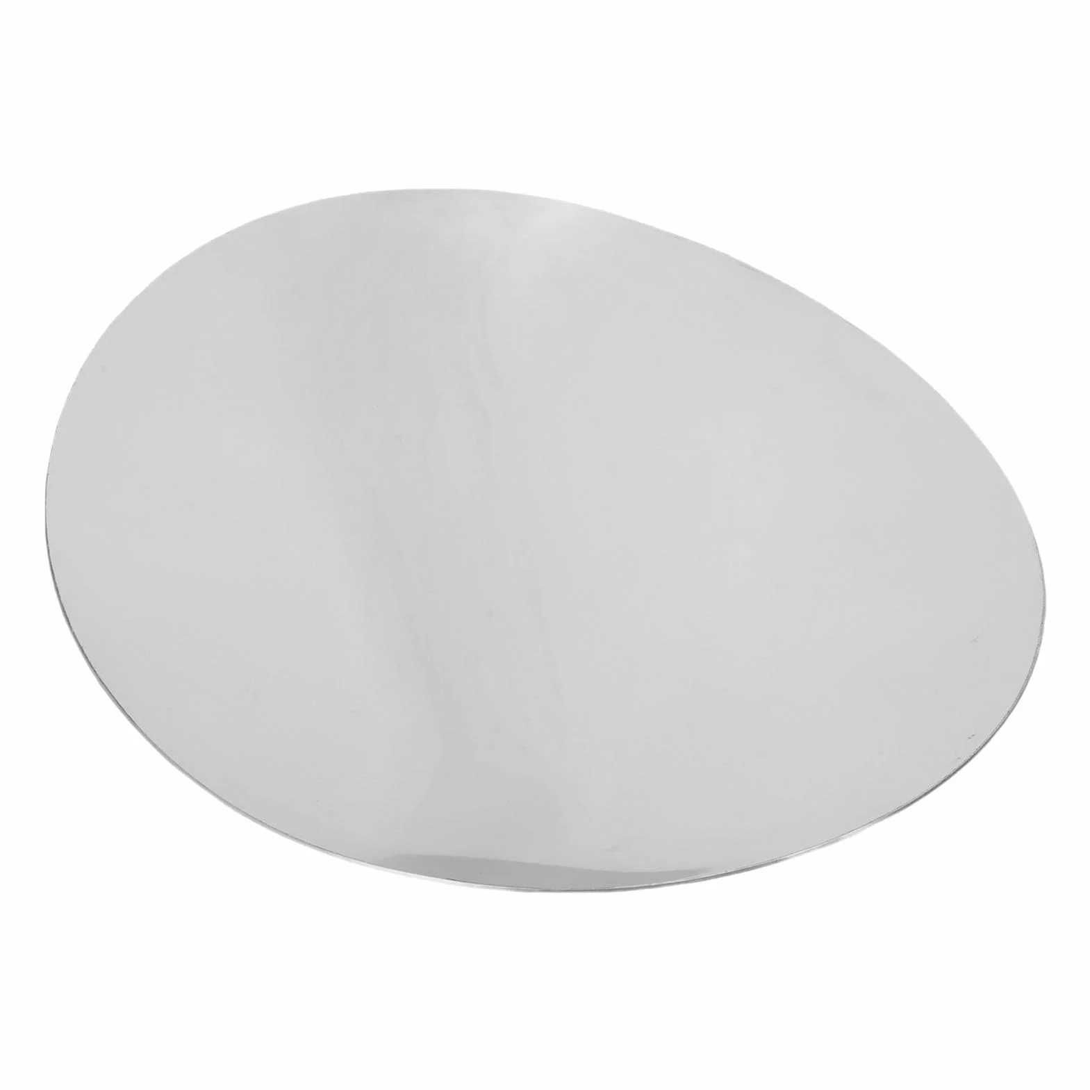 Bandeja para Servir Plateada, Bandeja para Servir de Acero Inoxidable con Acabado Pulido Espejo de Primera Calidad, Decorativa para Mesa de Centro con Tapete Antideslizante para Joyería, (S)