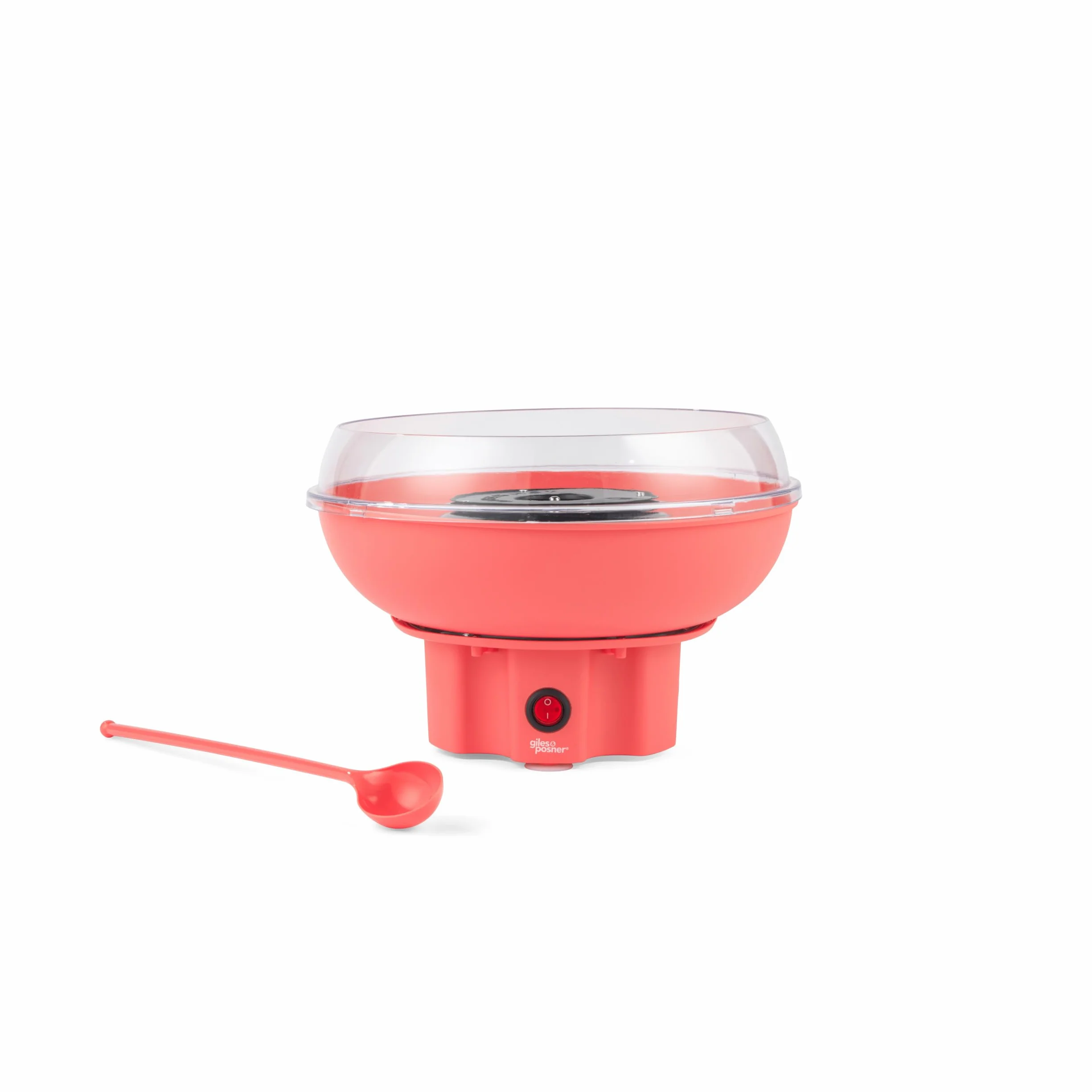 Giles & Posner Máquina de Algodón de Azúcar – Máquina de Estilo Feria para Niños, Algodón de Azúcar en Minutos, Patas Antideslizantes, Incluye Cuchara y Palitos, Bol de 26,5 cm, 400 W