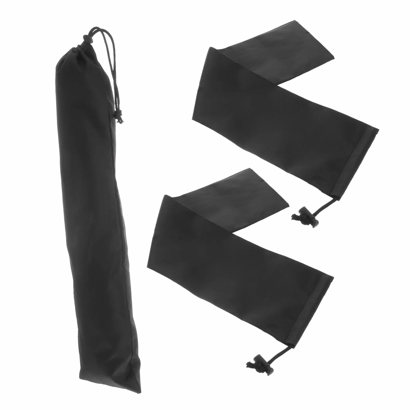 TOYANDONA Bolsa de Almacenamiento 3 Piezas Tela 210t Negra Portátil para Varillas de Tienda de Camping