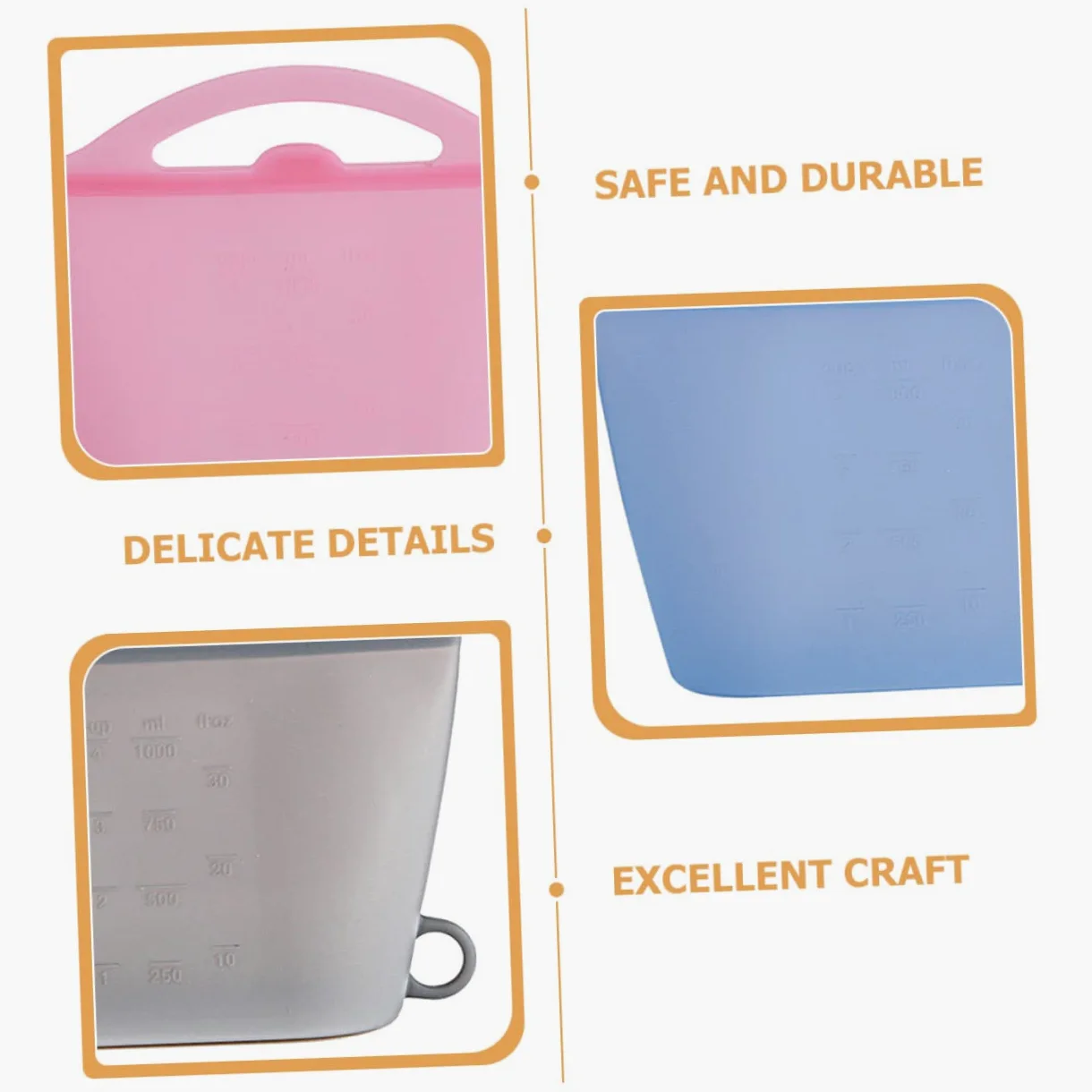 MAGICLULU Bolsas de Silicona para Alimentos 4 Piezas 1000ml Reutilizables | Cierre Hermético, Silicona de Grado Alimentario, Aptas para Congelación y Conservación, Formato Práctico