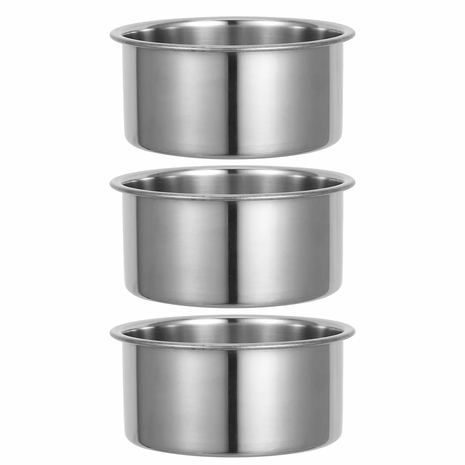 Mipcase 3 Moldes Desmontables Redondos Fáciles de Limpiar y Desmoldar de Acero Inoxidable para Tartas Ideales para Cocinas en Casa y Cafés