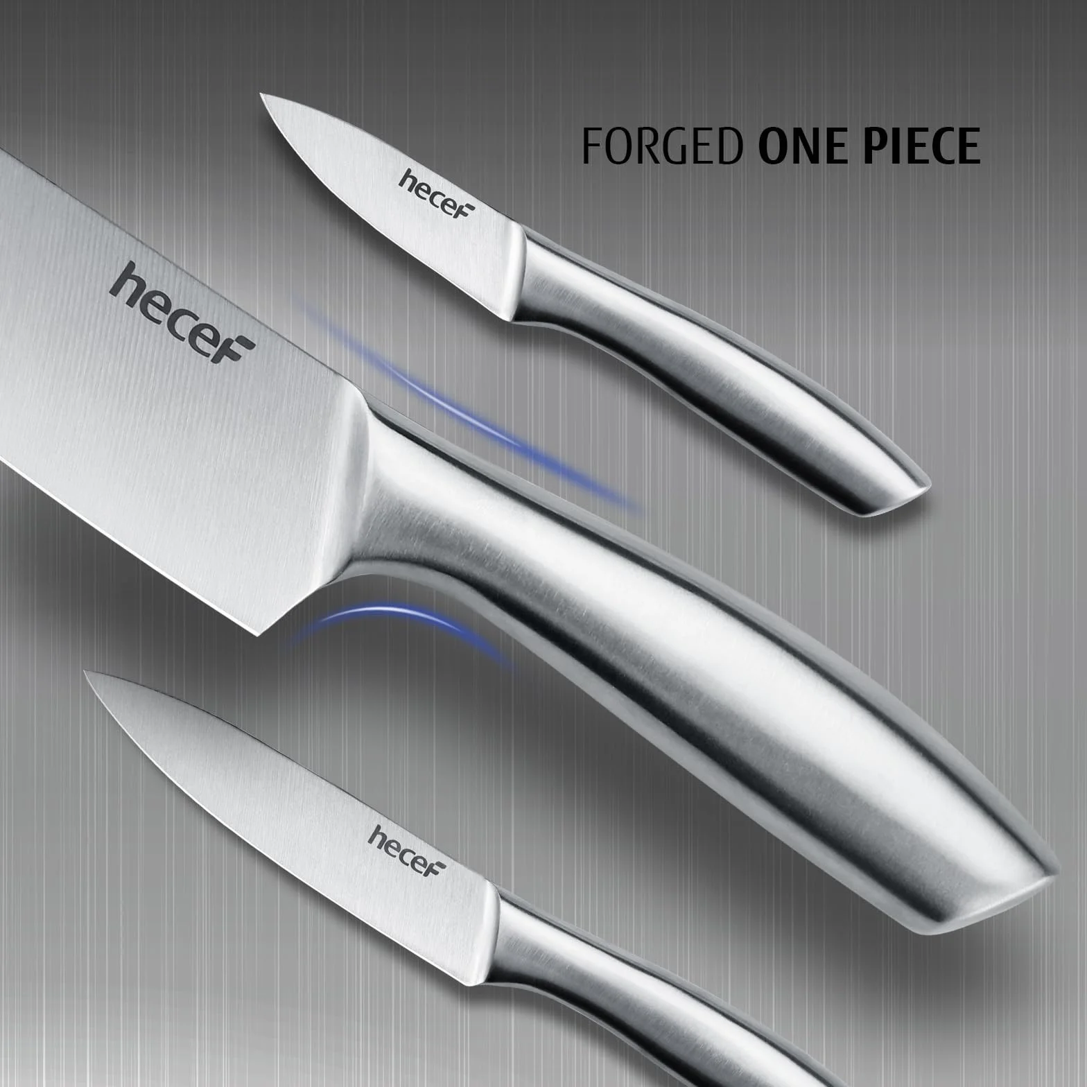 Juego de Cuchillos de Cocina Profesional 5 Piezas, Acero Inoxidable con Fundas