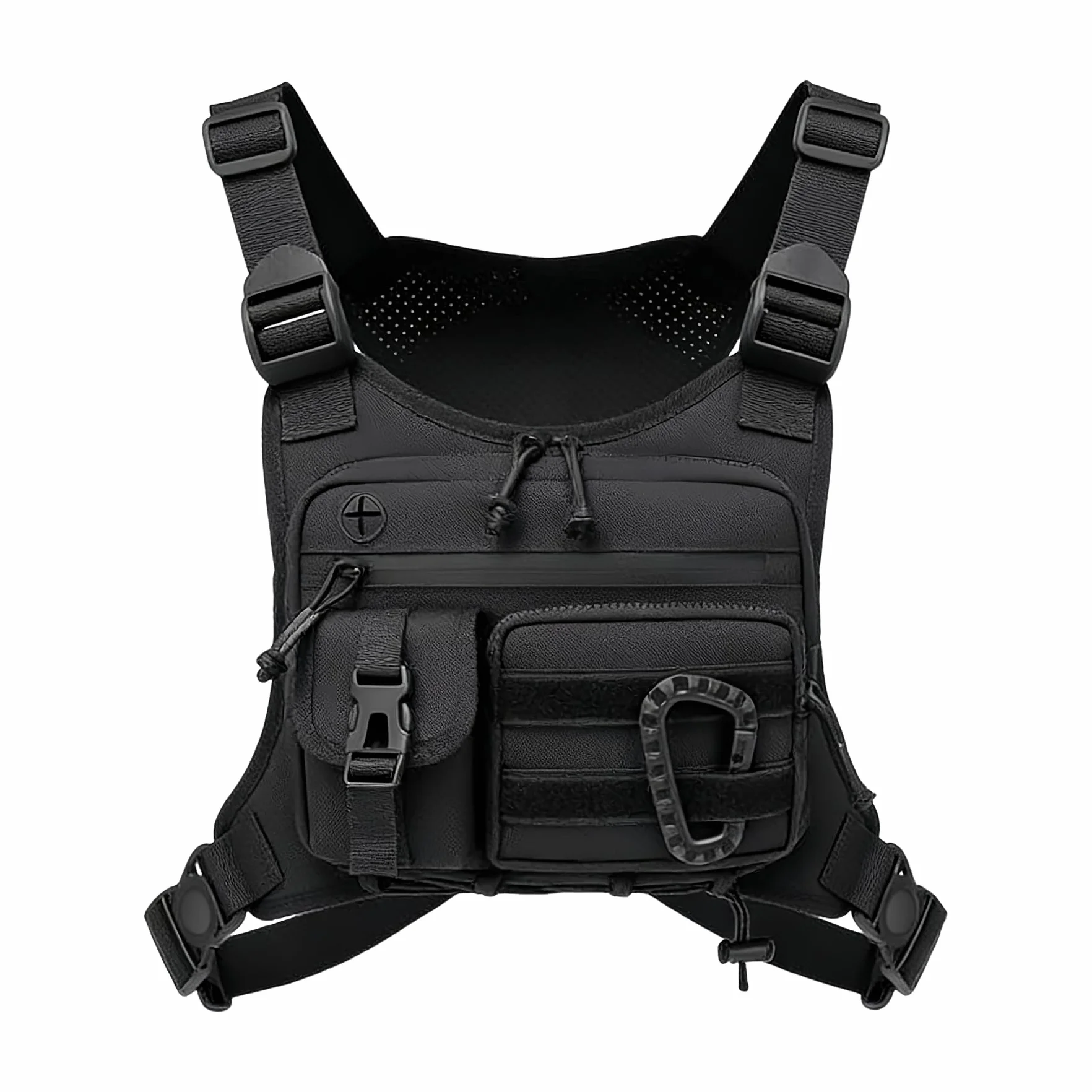 GAESHOW Bolso táctico impermeable ajustable para hombre mujer entrenamiento al aire libre ciclismo senderismo deportes negro