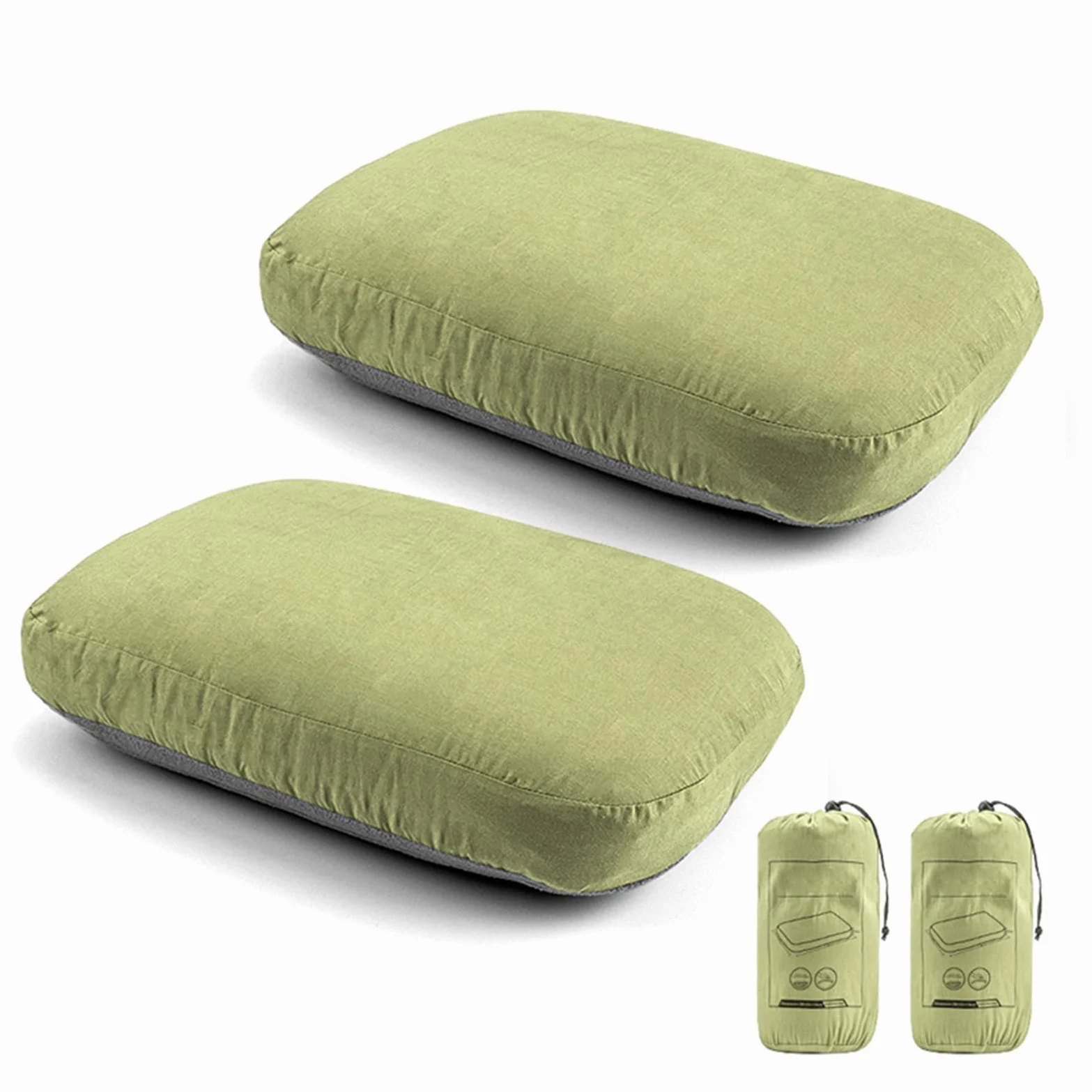 Mingzhe Almohada de Espuma Viscoelástica para el Cuello, Almohada Cervical Portátil para Viajes y Acampada, Cómoda de Soporte el Cuello NoonBreak (2 Piezas)