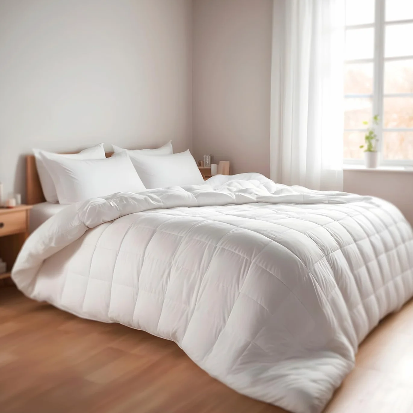 amuéblate online - Relleno Edredón Nórdico Acolchado de Fibra 250gr de 280 x 220 cm, Tejido Microfibra Tacto Suave y Sedoso, para Cama de 200