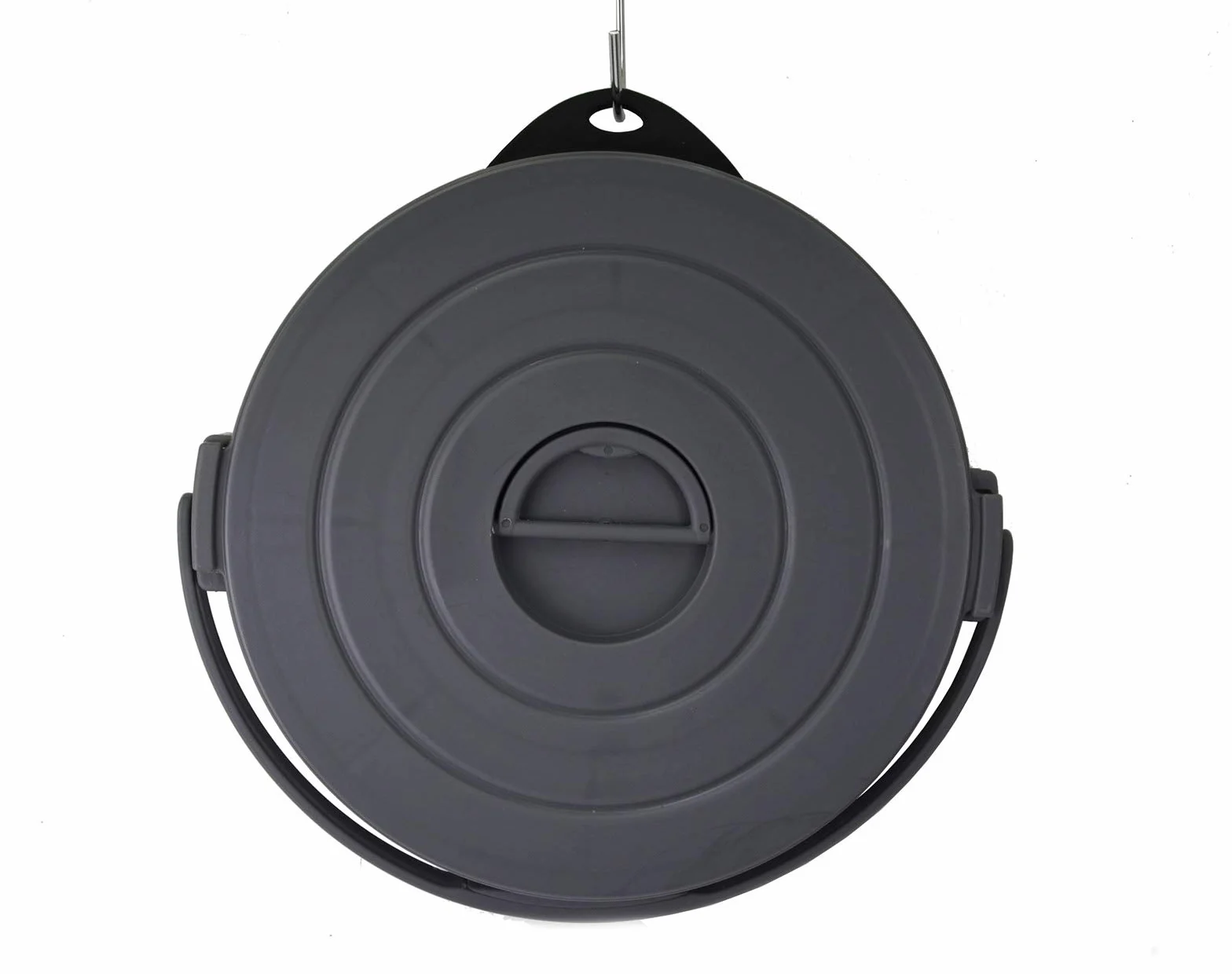 SAMMART Cubo de pesca plegable 10 litros con tapa bloqueo, cubo agua portátil plástico
