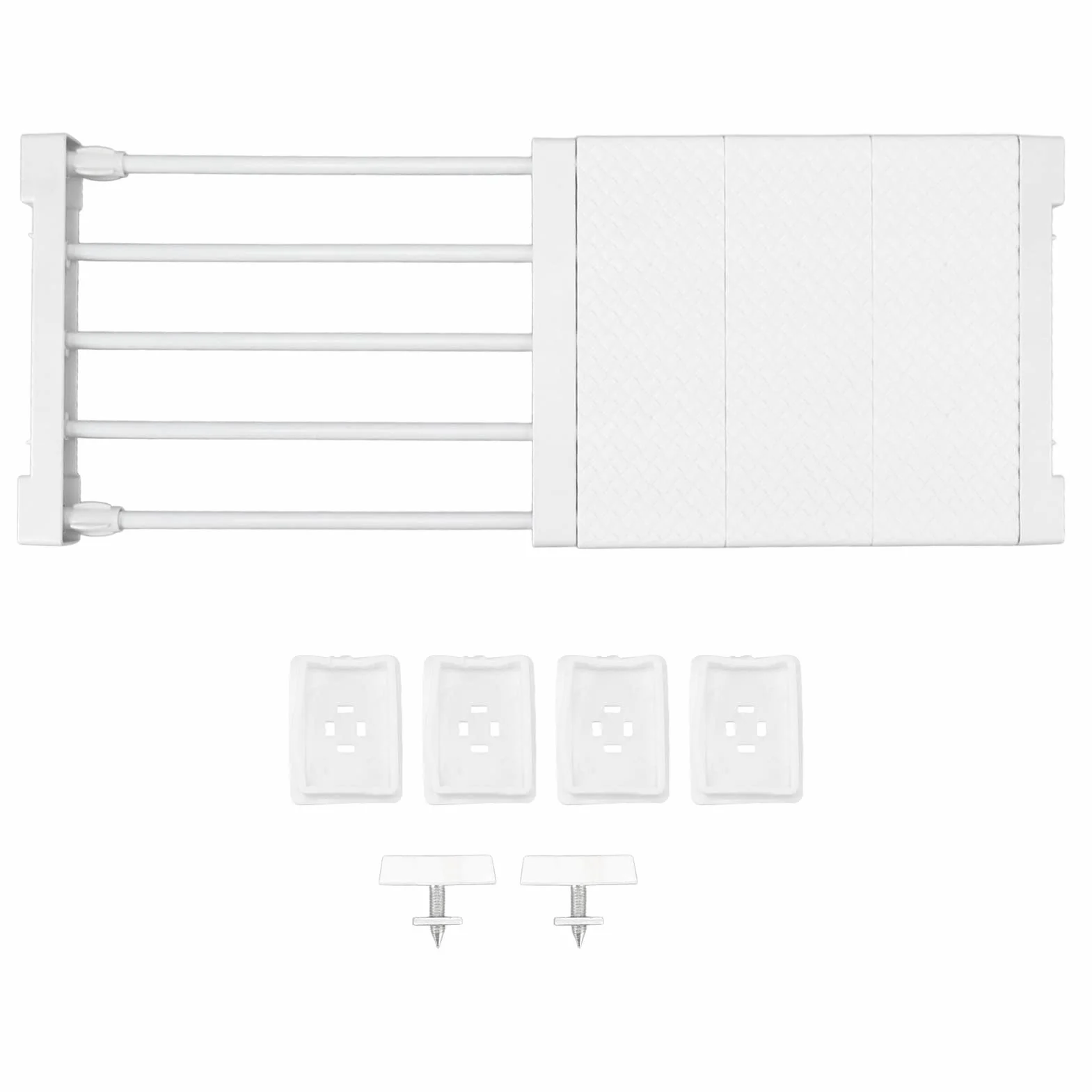 Estante Organizador de Armario de Ropa Extensible, Separadores de Armario de Bricolaje Ajustables, Estante de Tensión Separador para Armario, Armario, Baño, Cocina, Estantería (38‑55 cm)