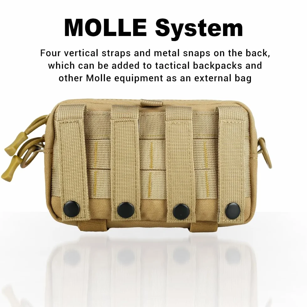Bolsa táctica impermeable Molle compartimentada para chaleco mochila cinturón