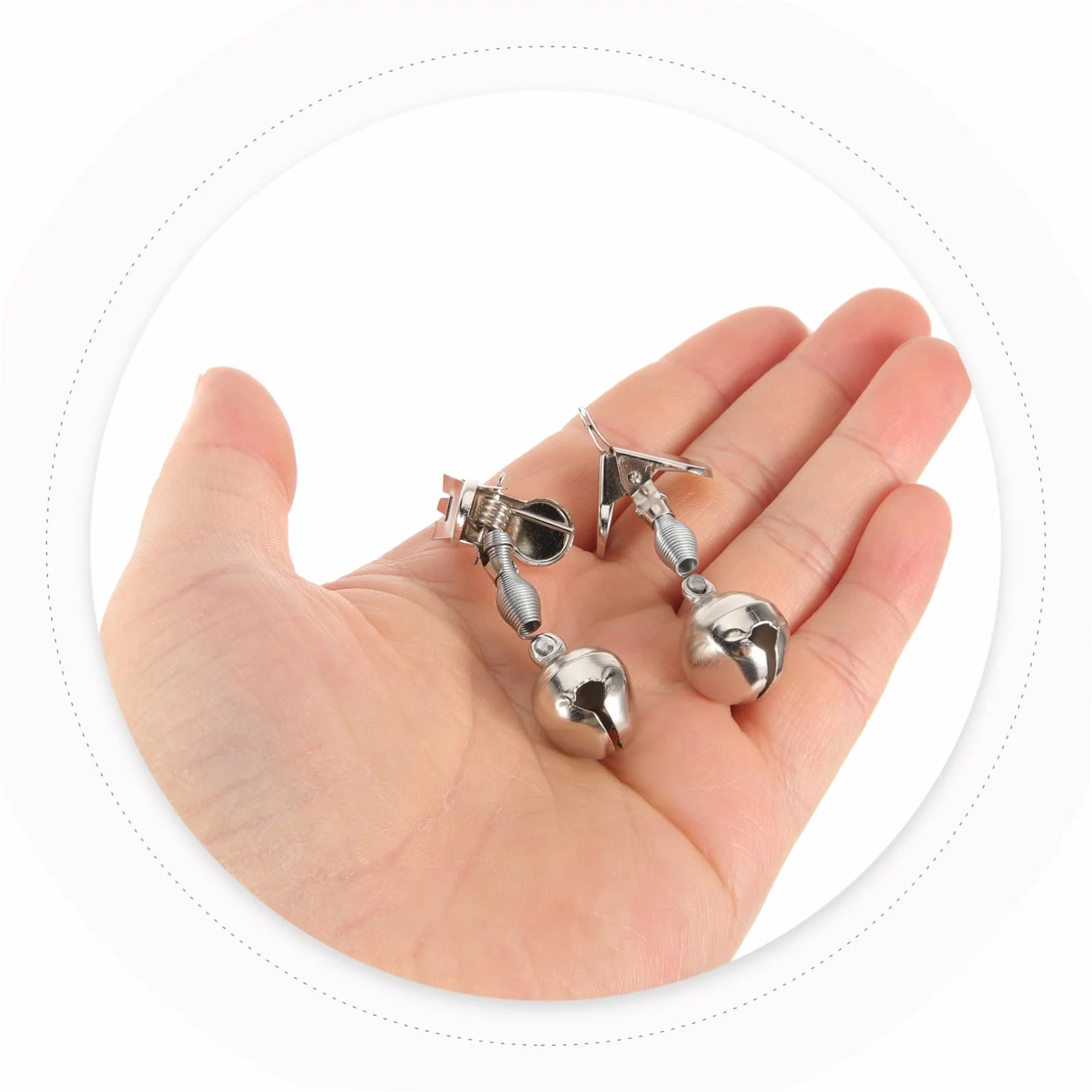 KOMBIUDA Alarma de Pesca Profesional 10 Campanas Metálicas Portátiles para Cañas Accesorios de Pesca y Mar Varios Estilos