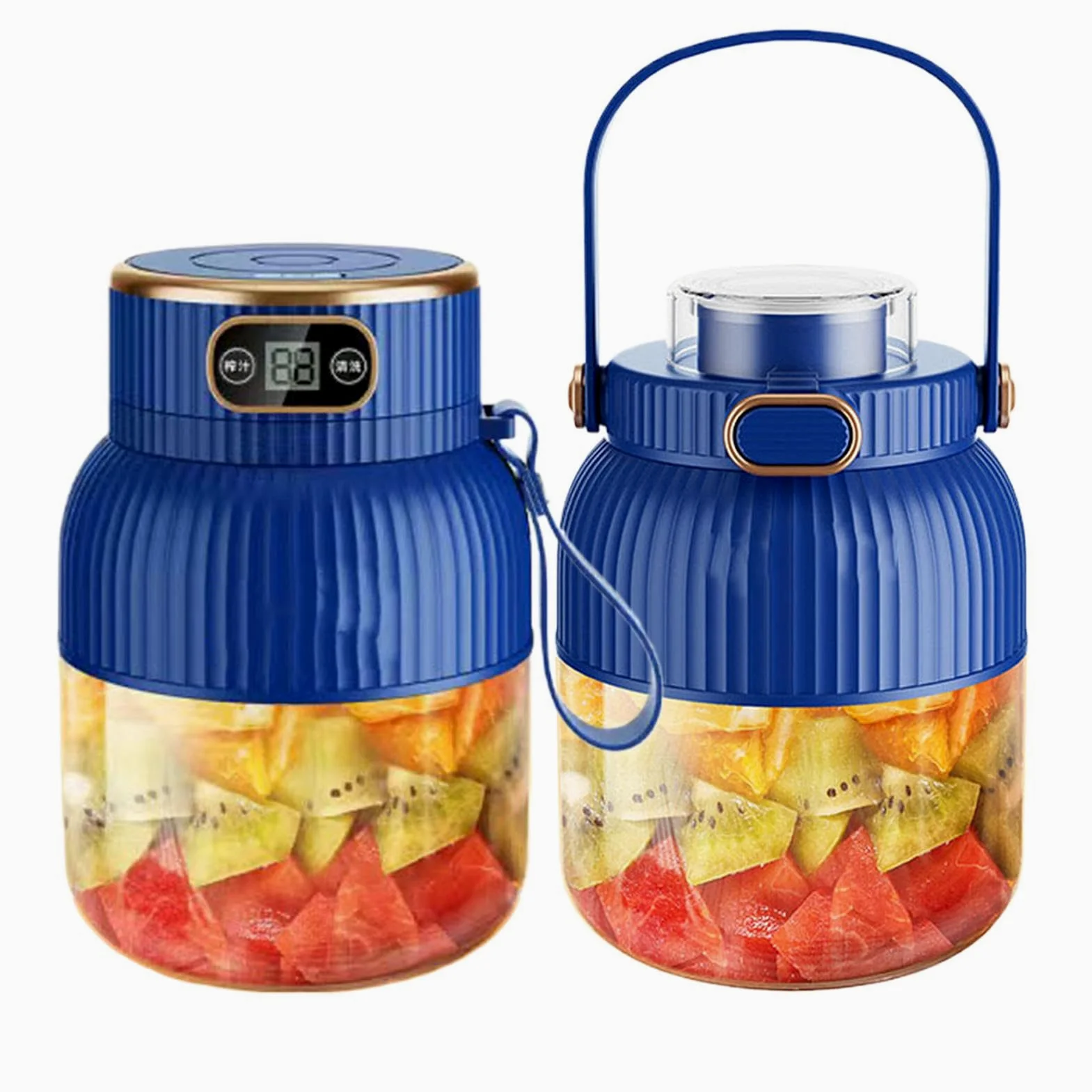 Licuadora exprimidora portátil, máquina exprimidora recargable por USB | exprimidor personal para diario, batidoras al vacío de 600 ml ideales para batidos y batidos posteriores al entrenamiento