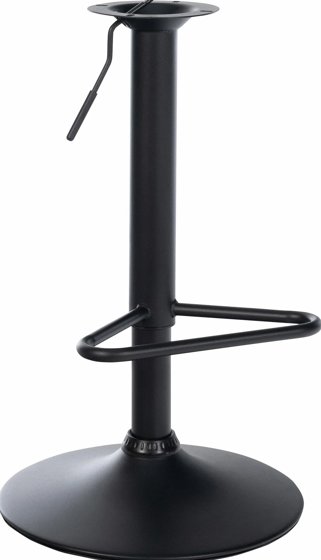CLP Repuesto Estructura para Taburete, Estructura de Taburete con Distancia Entre Orificios de 10x10 cm, Estructura metálica Ajustable en Altura, Color:Negro
