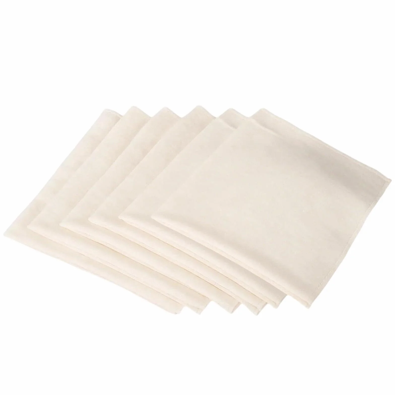 6 Piezas Cheese Cloth, Colador de Tela 60 × 60 cm Colador Tela Reutilizable, Estameña Lavable Telas Filtrantes para Caldo Filtrado Queso Jugo Fruta Prensada Fermentación de Masa de Pan