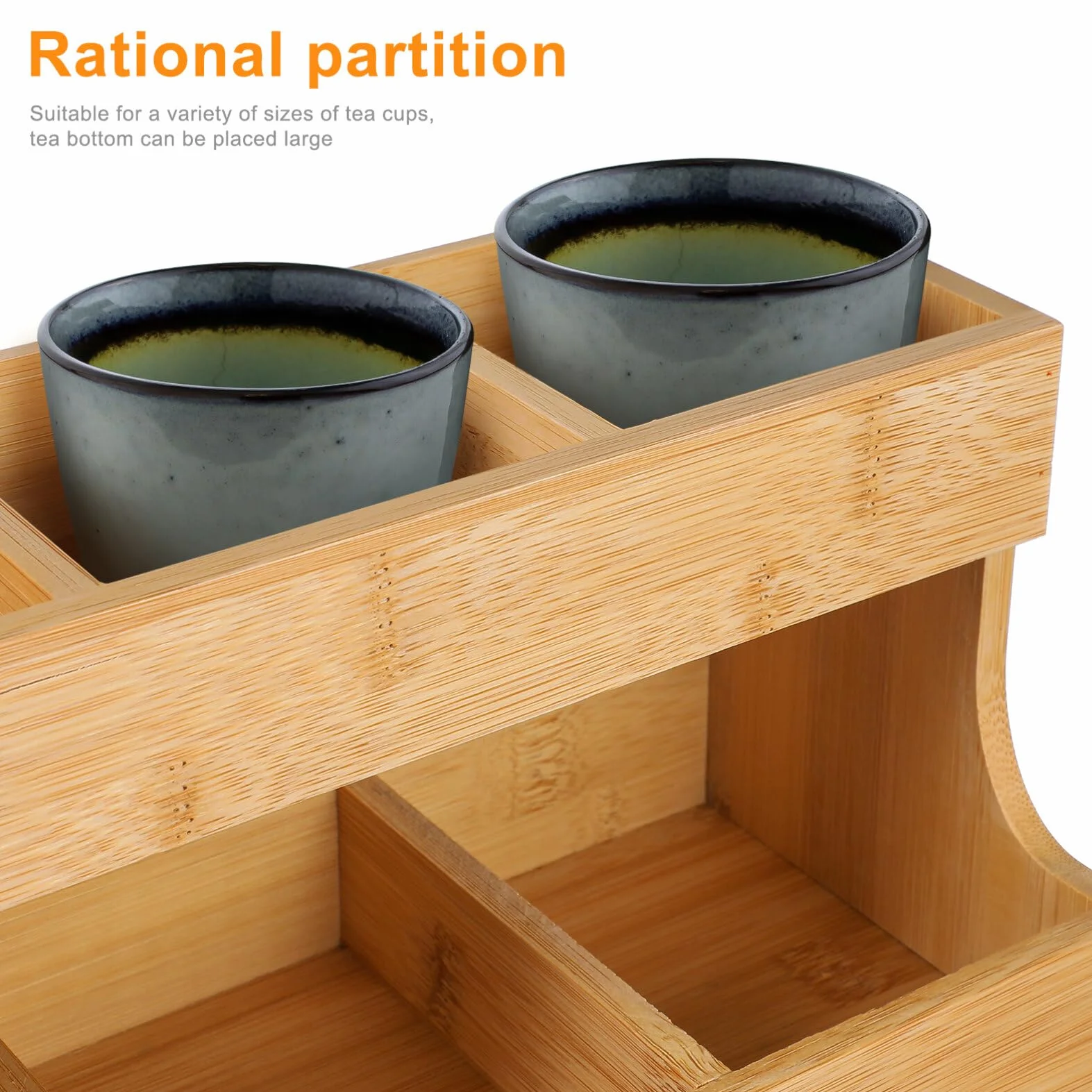 Tofficu Organizador De Bolsas De Té Soporte De Almacenamiento Para Bolsas De Té Contenedores De Caja De Té De Madera De 3 Capas Estante Para Paquetes De Té Para Gabinete Encimera Oficina