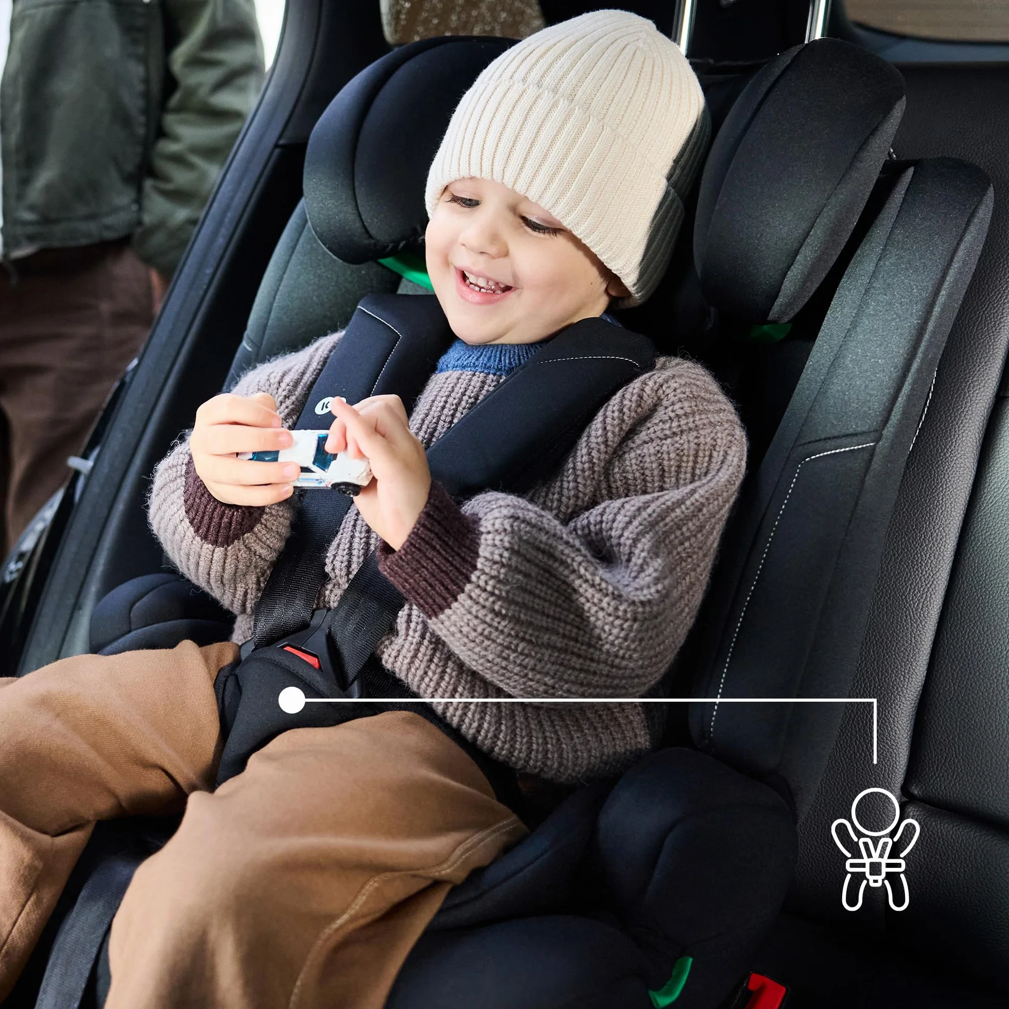 Kinderkraft SAFETY FIX 3 PRO Silla de Coche i-Size 76–150 cm ISOFIX Top Tether H-GUARD Arnés 5 Puntos Gris