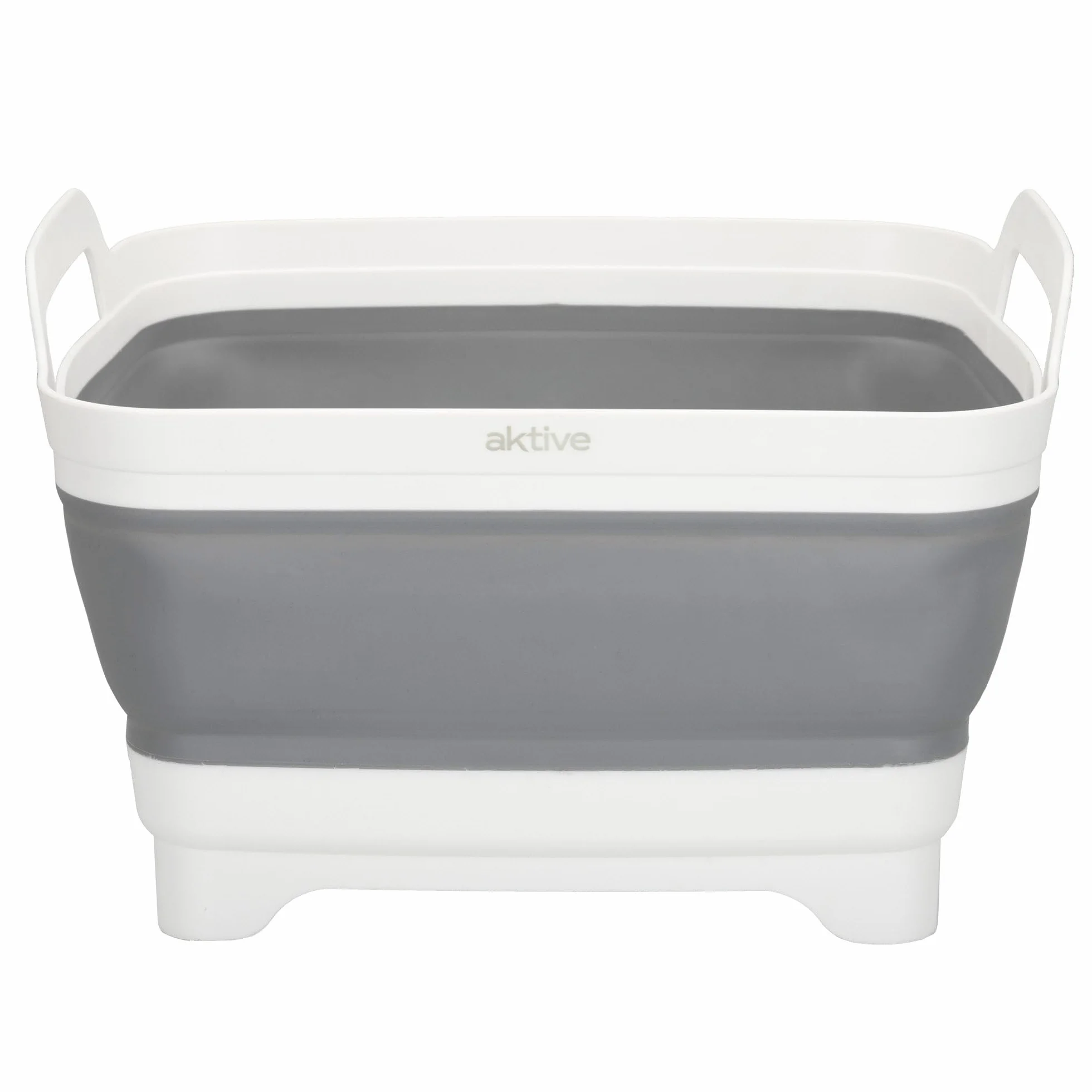 Aktive Fregadero plegable para camping 8,5 litros 30,5x30x20/7 cm Plástico y goma TPR con tapón drenaje